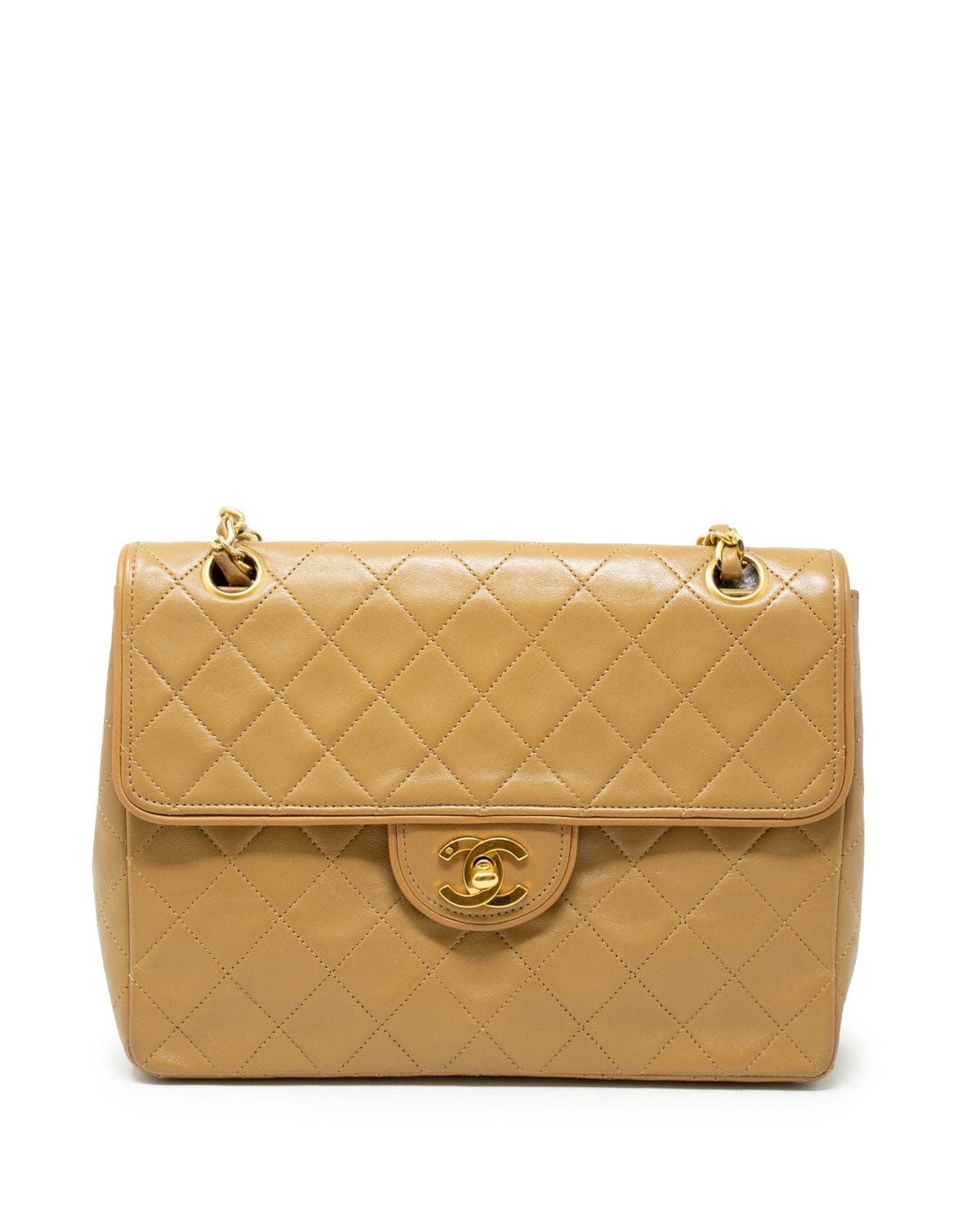 Chanel Chanel Classic Biege Single Flap Bag ASL3139