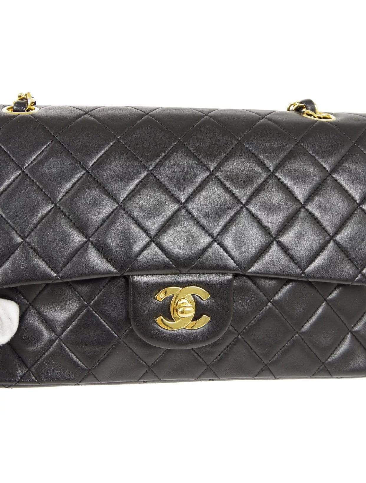 Chanel Chanel classic double flap medium black lambskin gold hardware - ASL1740