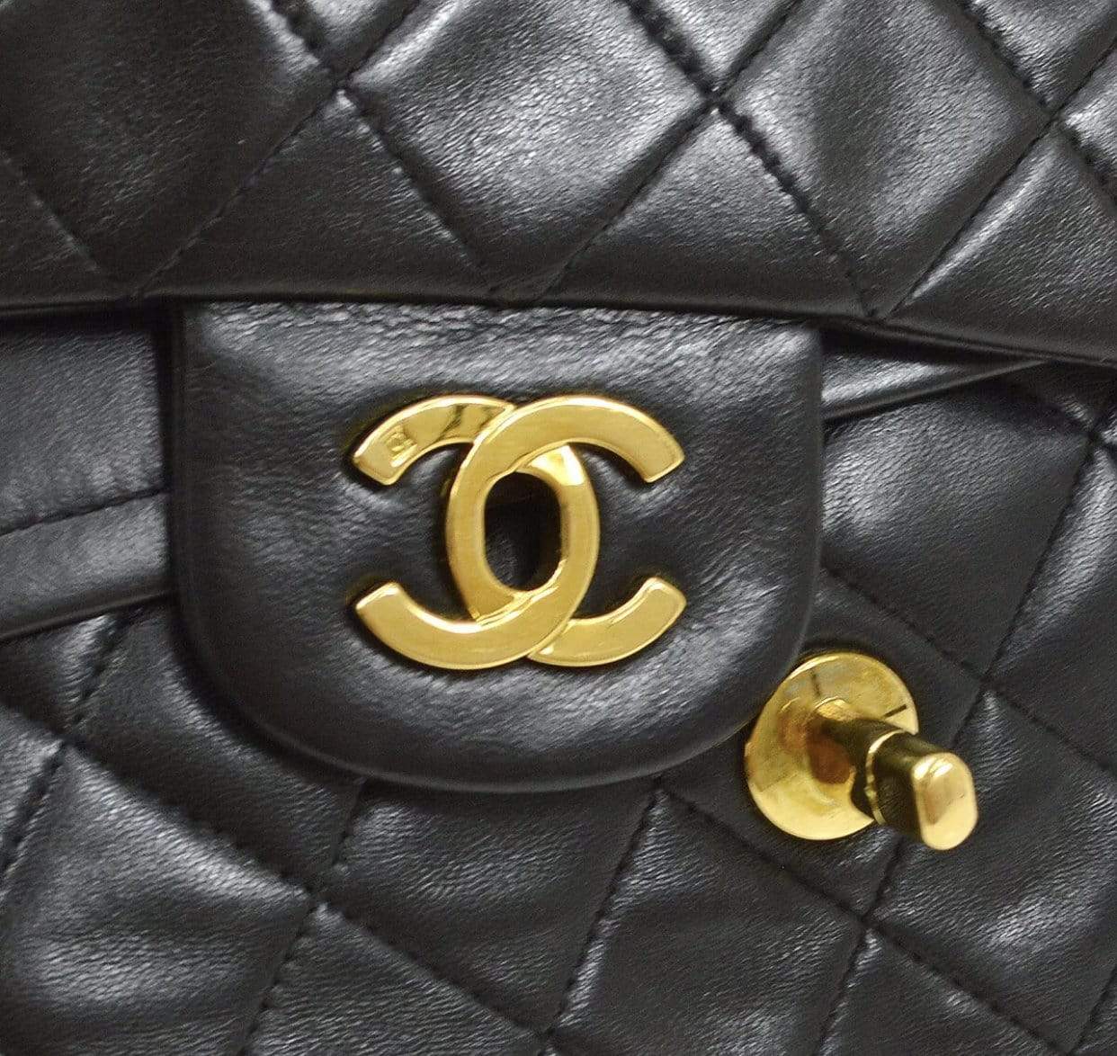 Chanel Chanel Classic Double Flap Medium Shoulder Bag Black Lambskin France - ASL1673