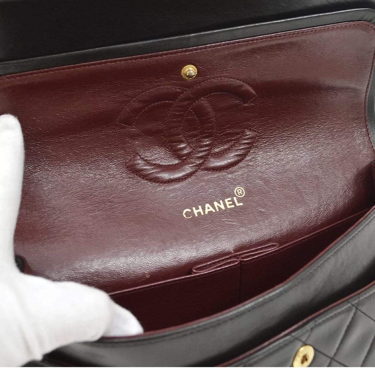 Chanel Chanel Classic Double Flap Medium Shoulder Bag Black Lambskin France - ASL1673