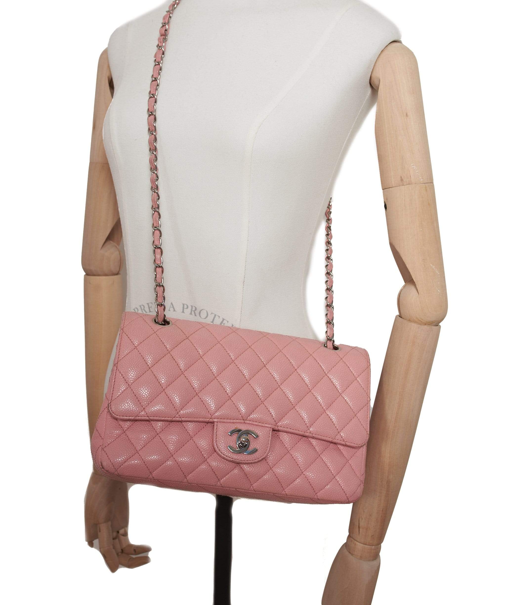 Chanel Chanel Classic Double Flap Pink Caviar Bag  - ADL1322