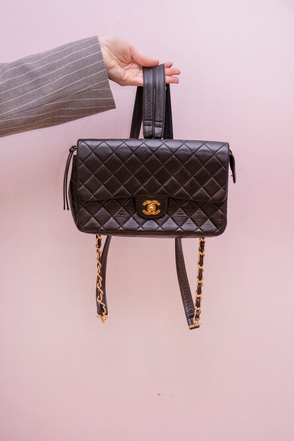 Chanel Chanel Classic Flap Backpack Bag Quilted Chain ASL2407