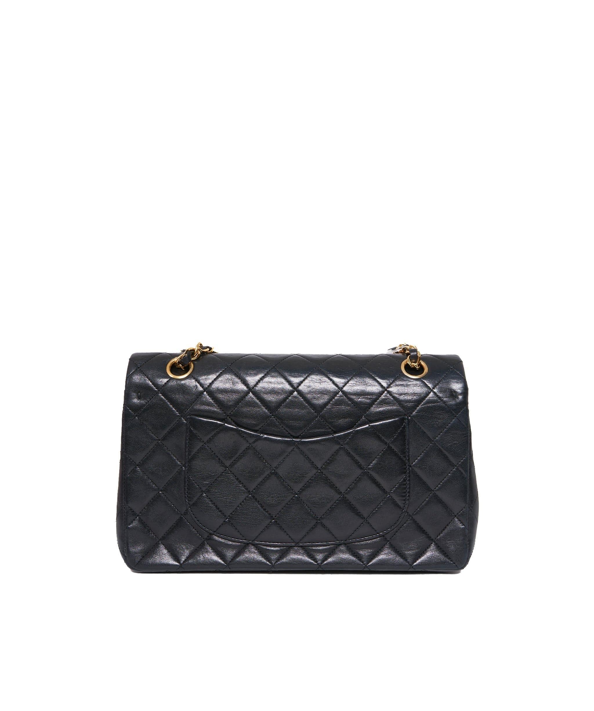 Chanel Chanel classic flap black lambskin 9 inch ASL1023