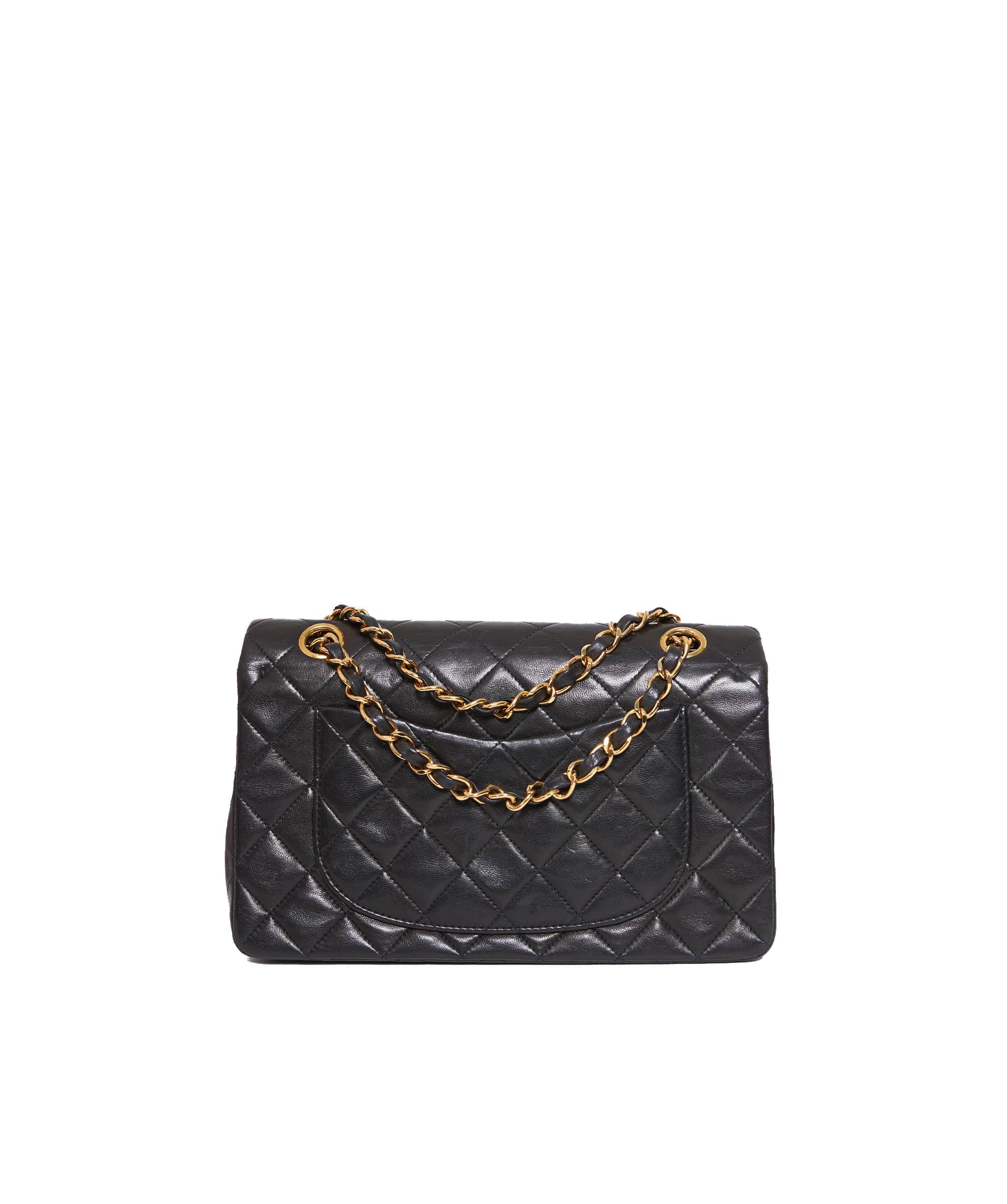 Chanel Chanel classic flap black lambskin flap 9 inch