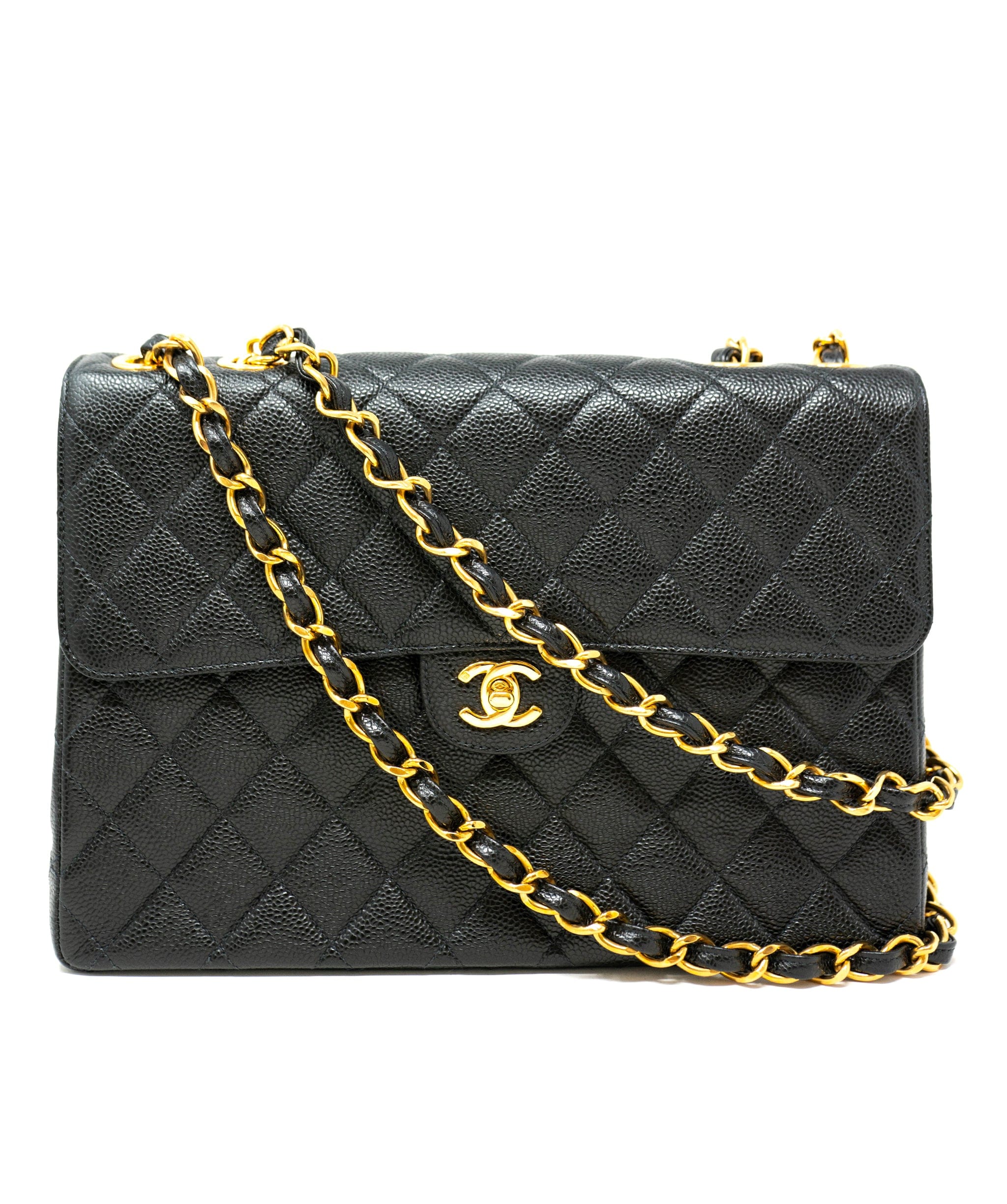 Chanel Chanel Classic Flap Jumbo Double Chain with Small CC turnstile lock ASL3204