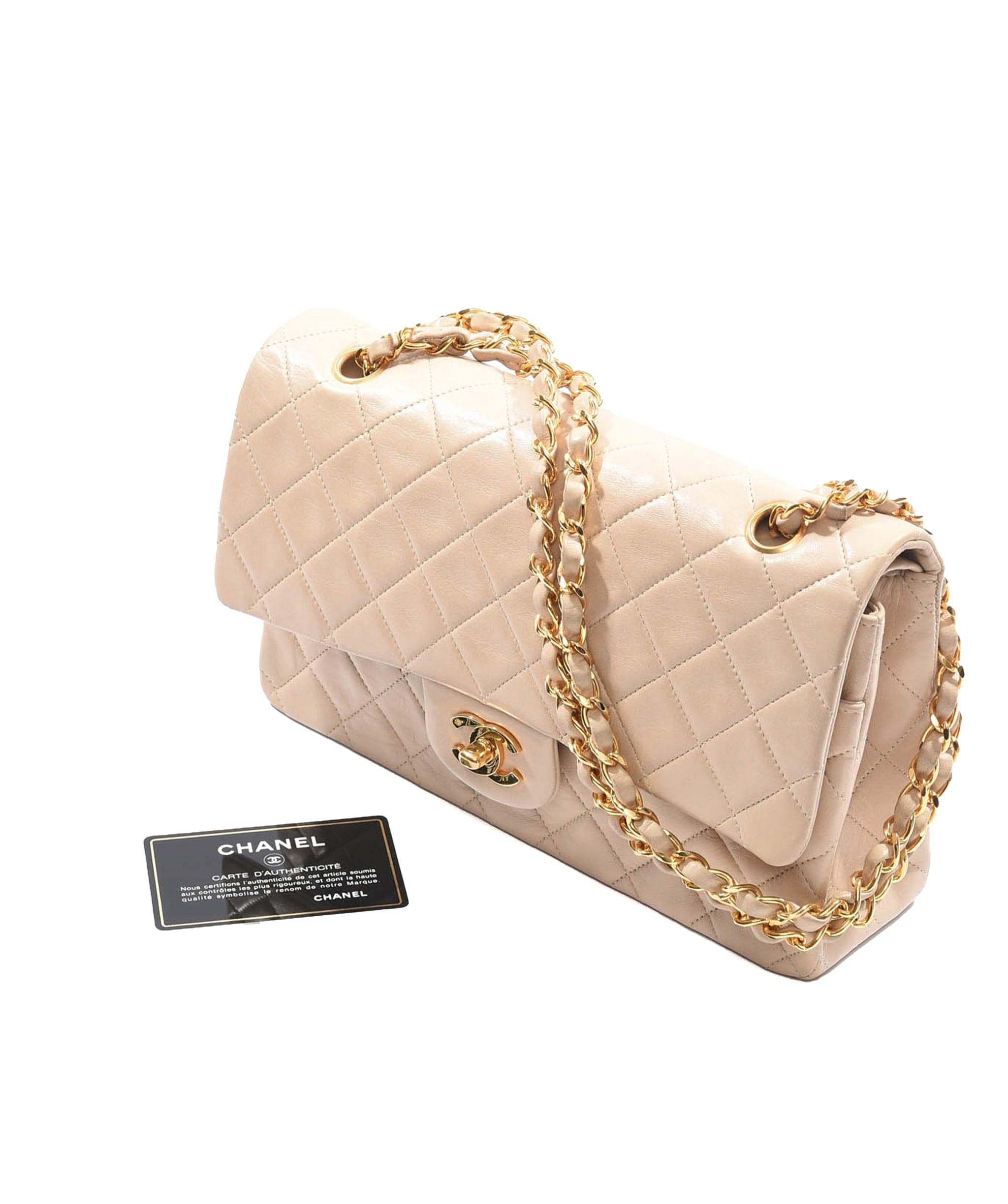 Chanel Chanel Classic Flap Medium Taupe Lambskin GHW SKL1061