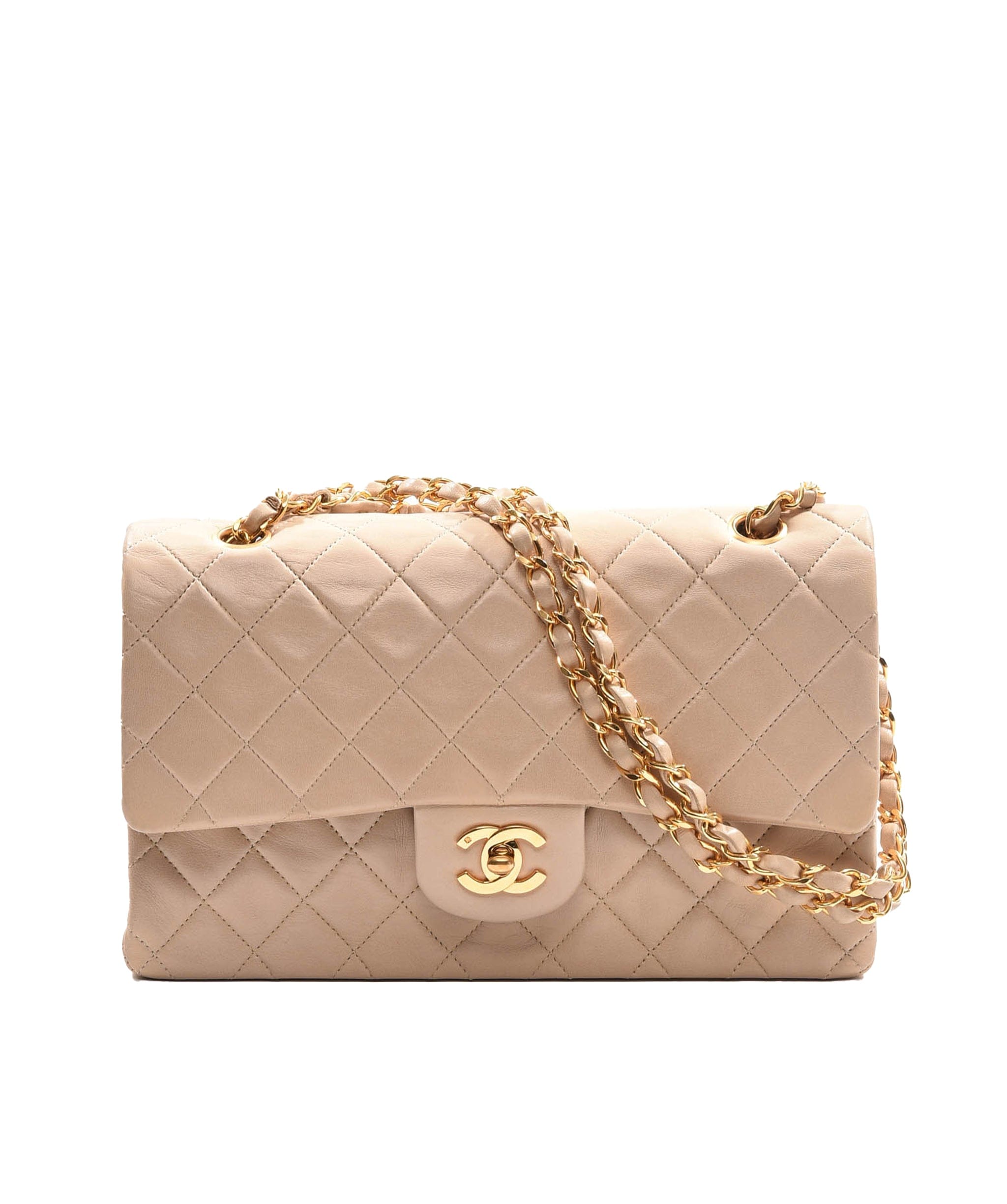 Chanel Chanel Classic Flap Medium Taupe Lambskin GHW SKL1061