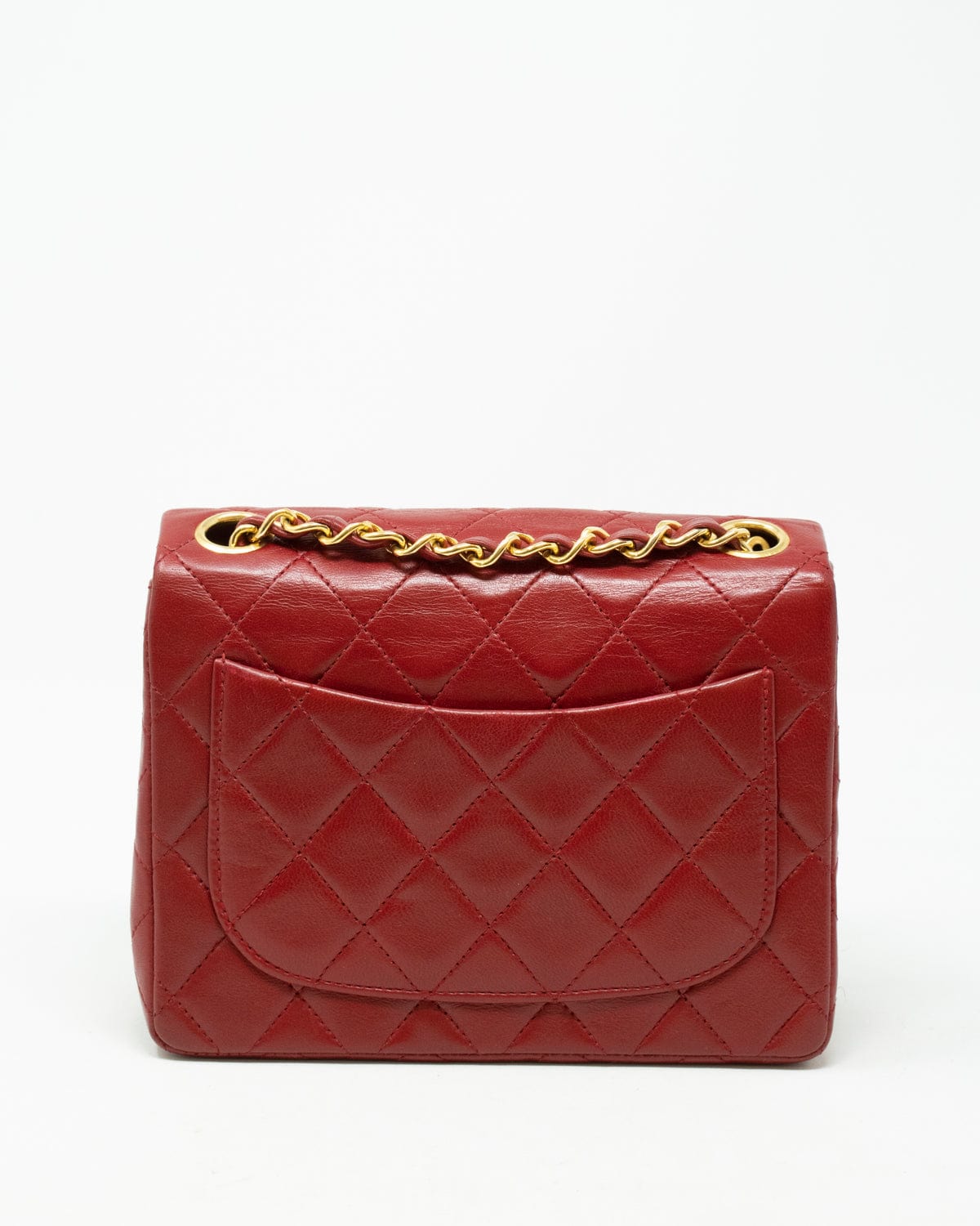 Chanel Chanel Classic Flap Mini Square Chain Shoulder Bag Red ASL2422