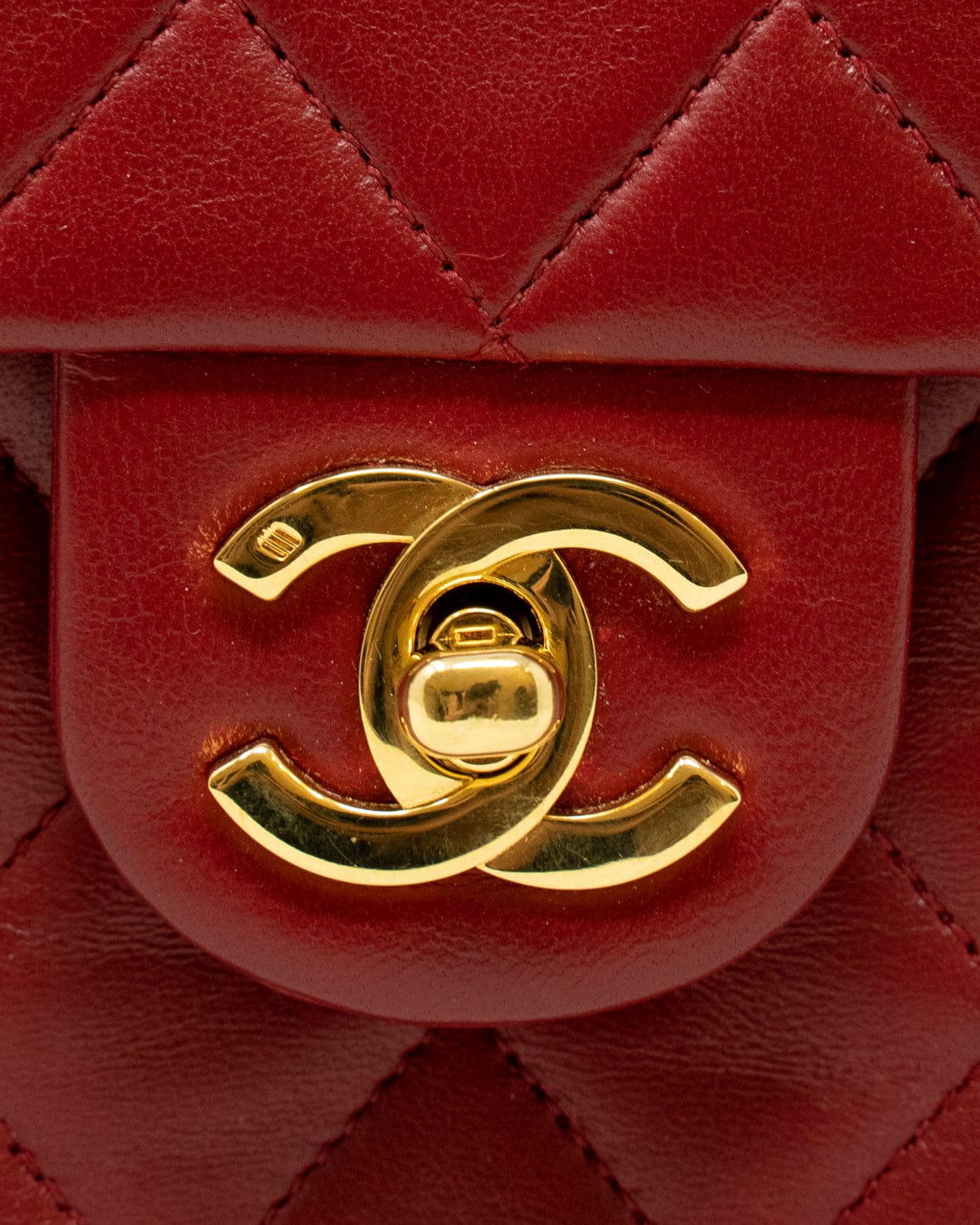 Chanel Chanel Classic Flap Mini Square Chain Shoulder Bag Red ASL2422