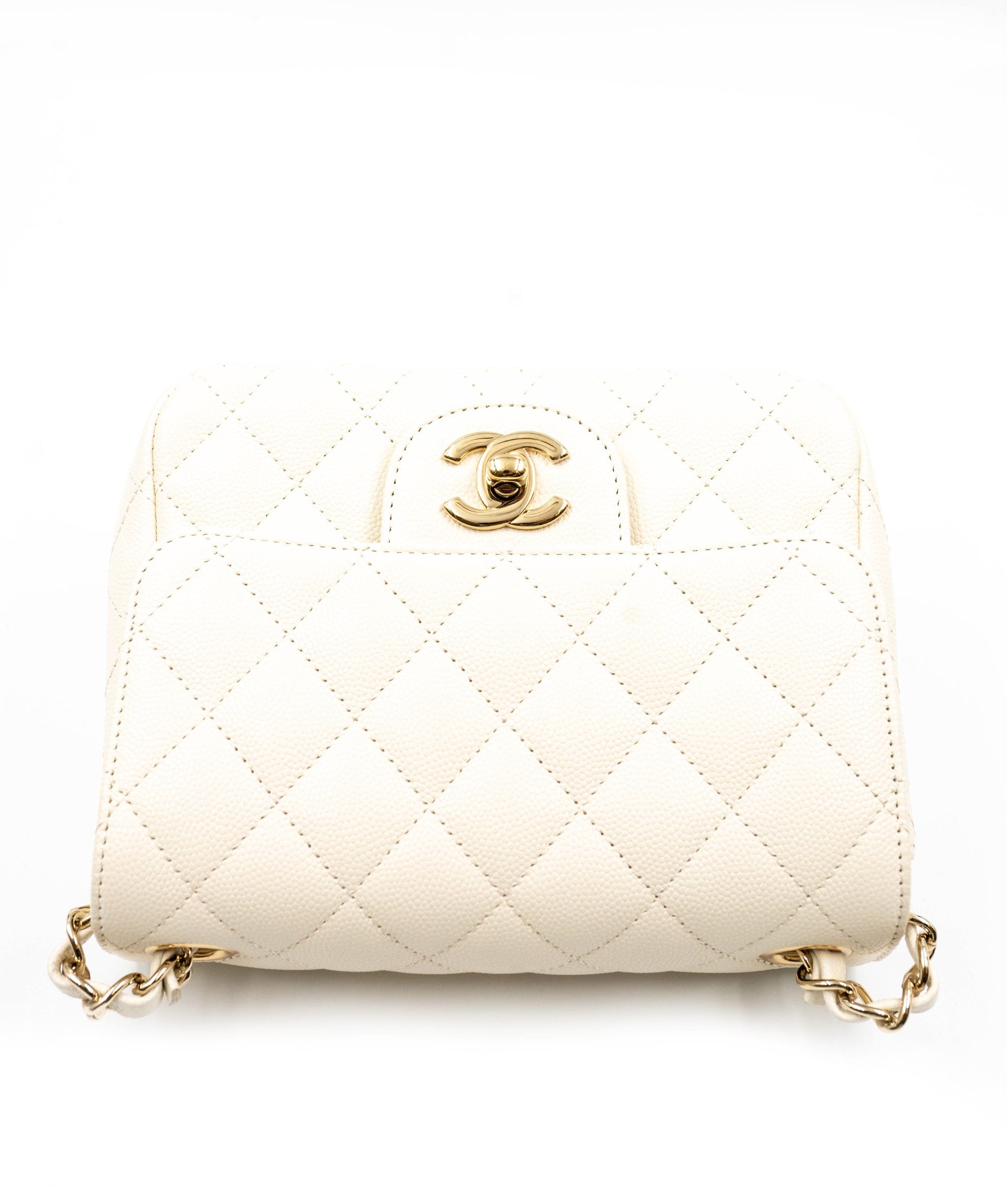 Chanel Chanel Classic Mini Flap Bag in White caviar ghw AGC1198