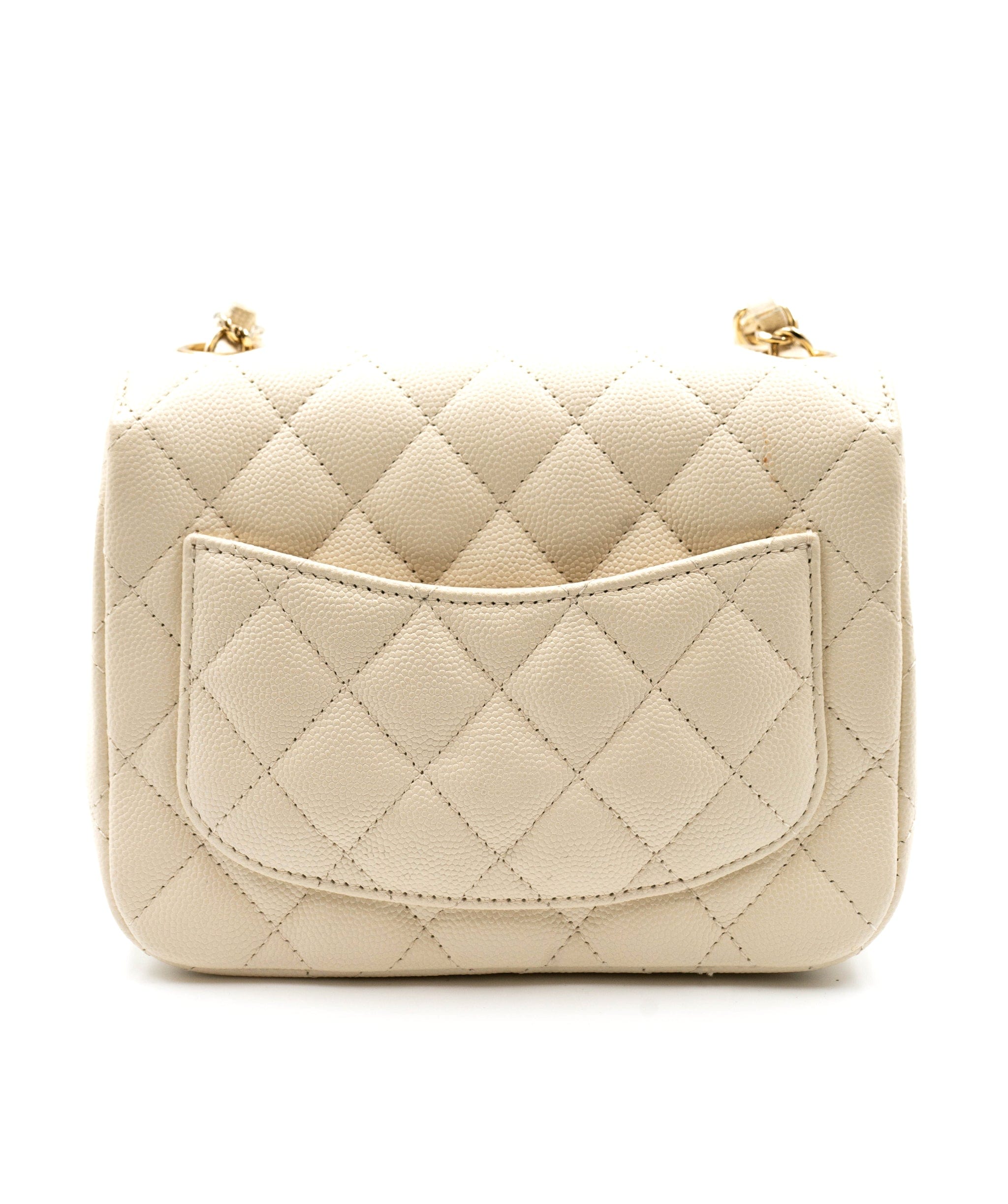 Chanel Chanel Classic Mini Flap Bag in White caviar ghw AGC1198