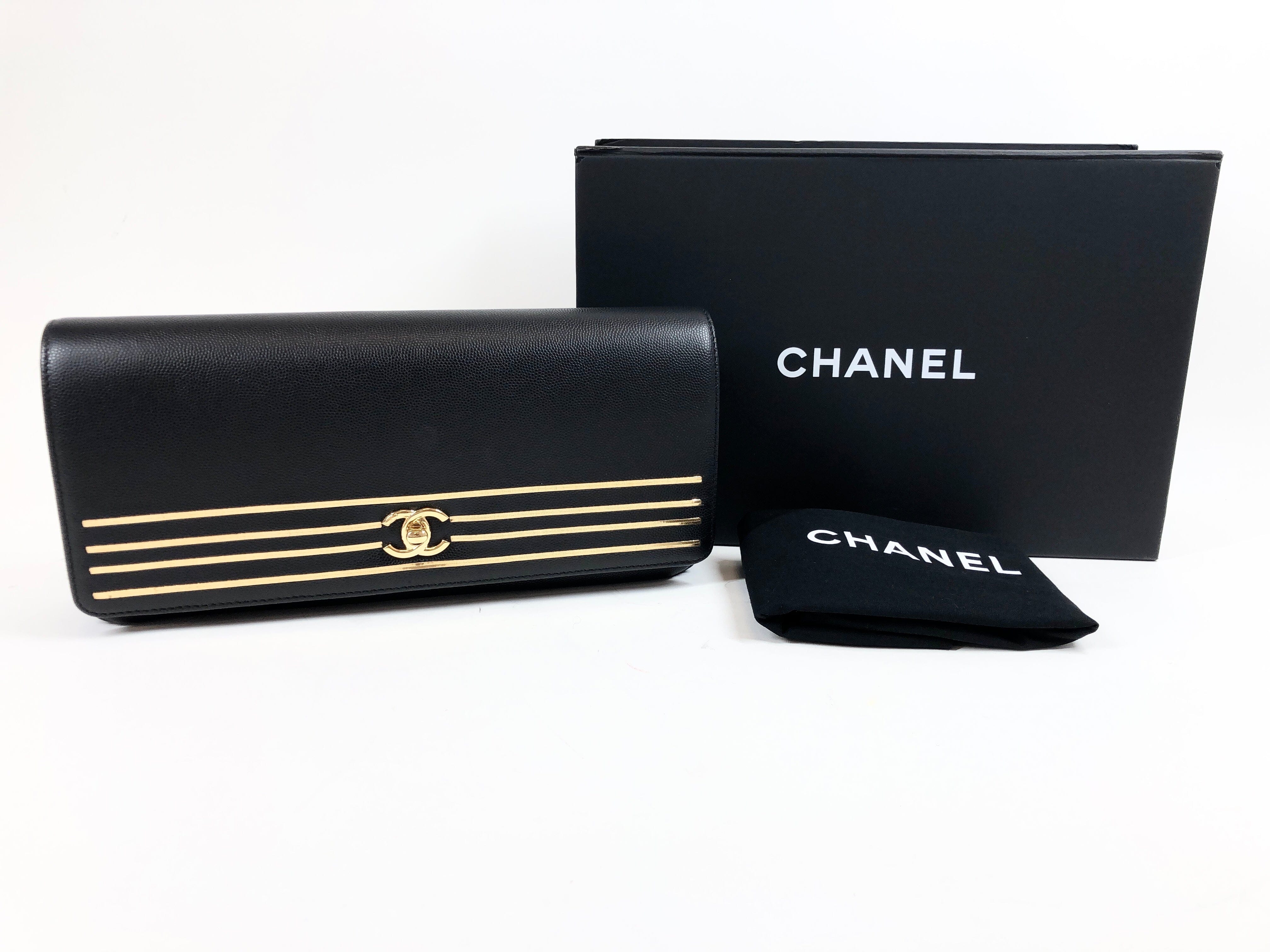 Chanel Chanel Clutch Black Calfskin PXL1112