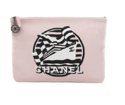 Chanel Chanel Clutch Pink Canvas ASL2644