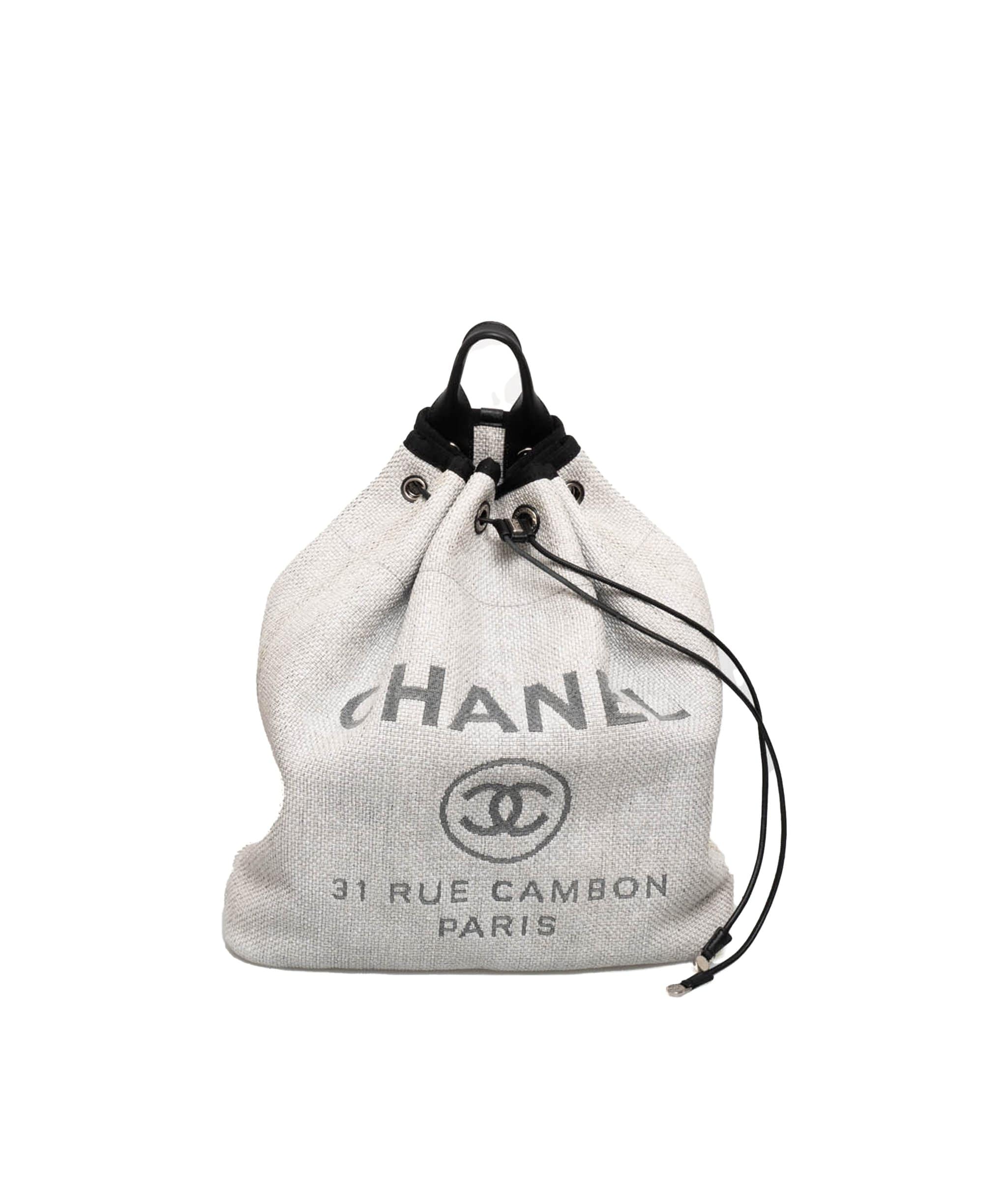 Chanel Chanel Deauville Grey and Black Backpack - ASL1825