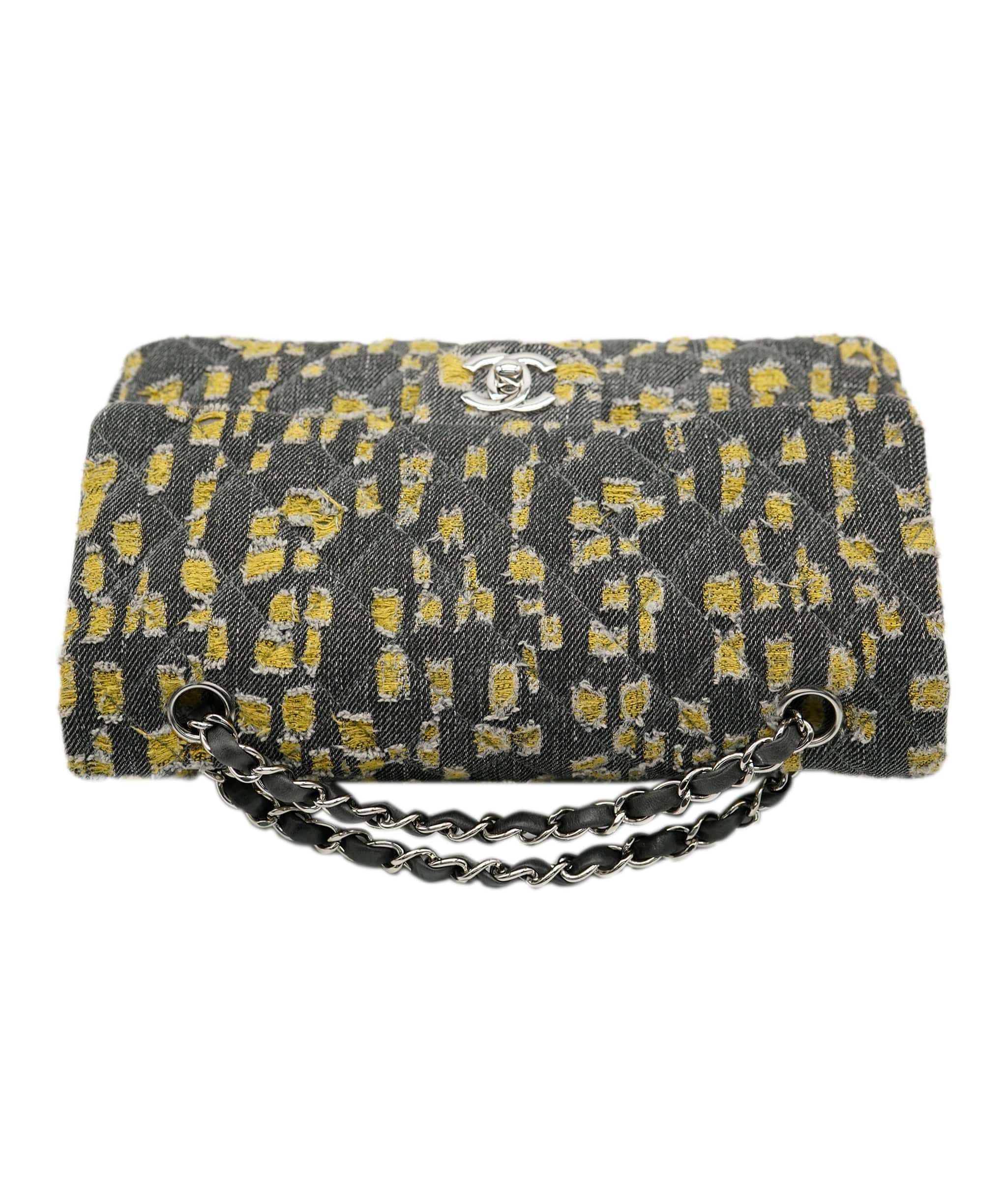 Chanel Chanel denim bag, grey with yellow dots SHW - AEC1076