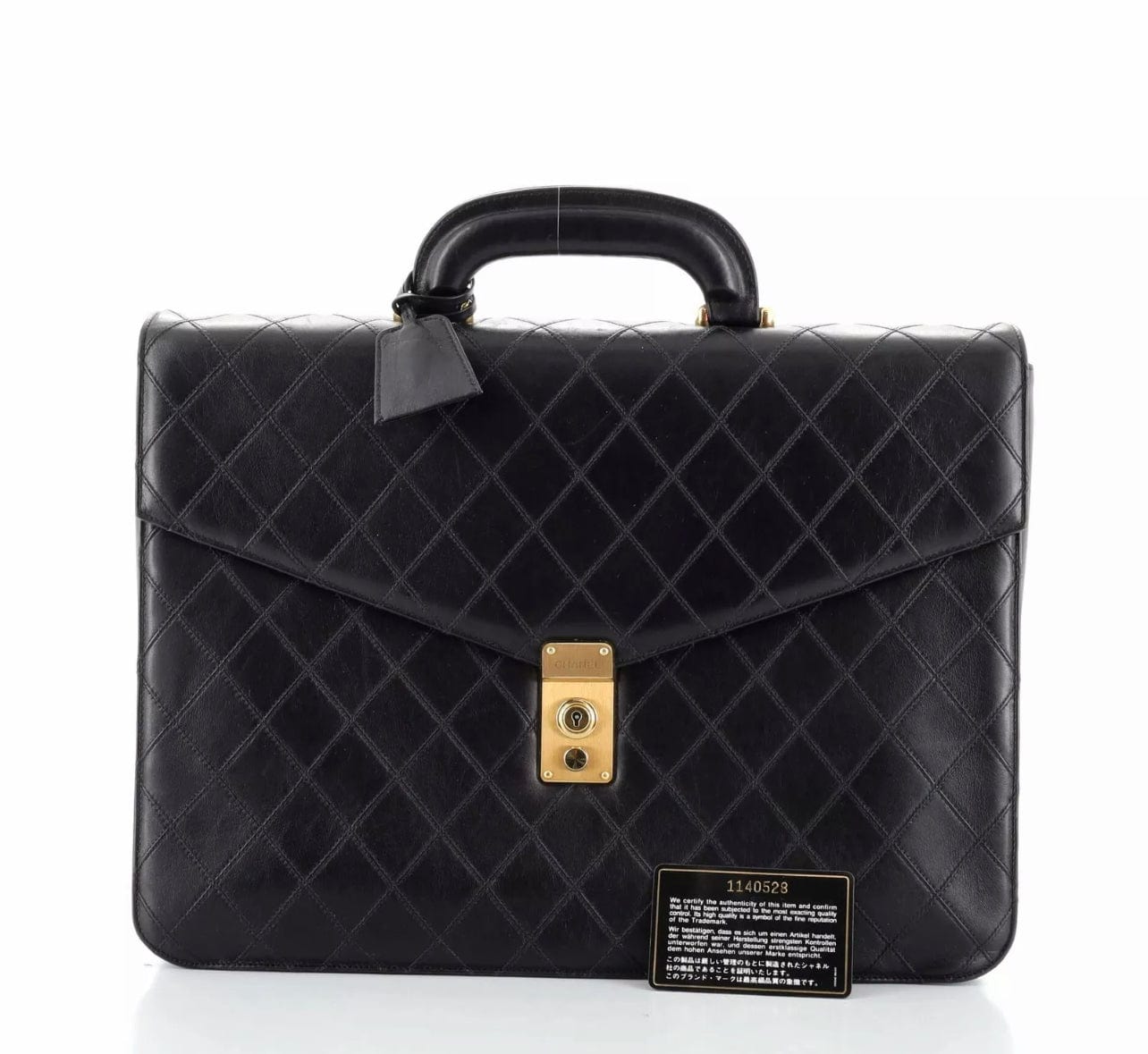 Chanel Chanel Diamond Stitch Lock Briefcase ASL2842