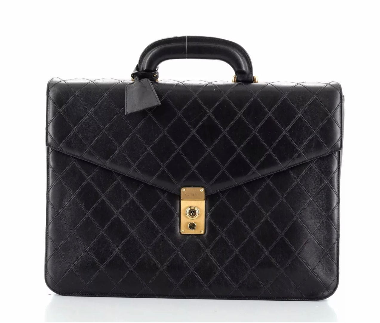 Chanel Chanel Diamond Stitch Lock Briefcase ASL2842