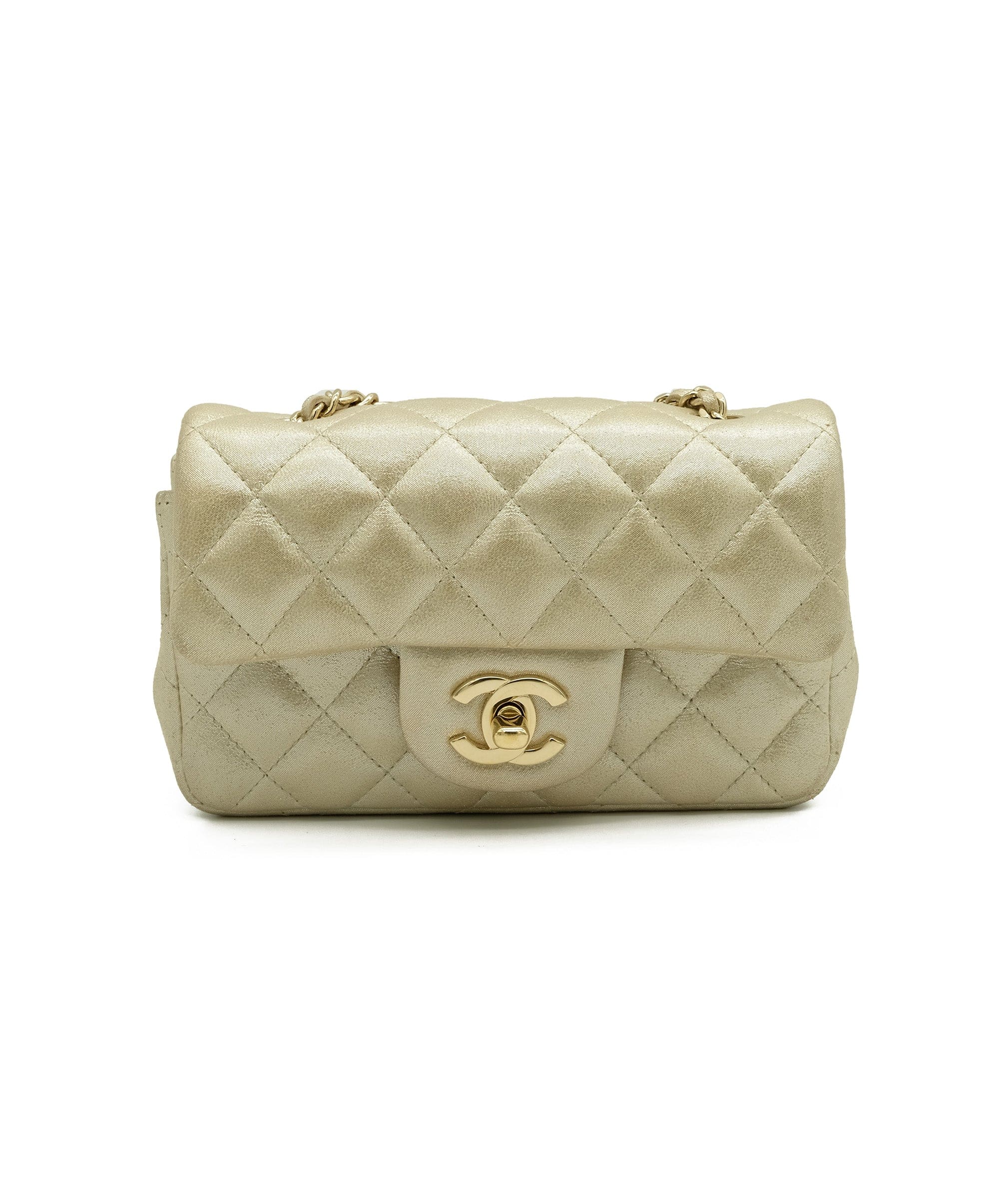 Chanel Chanel Extra Mini Rectangular Gold Flap RJC1227