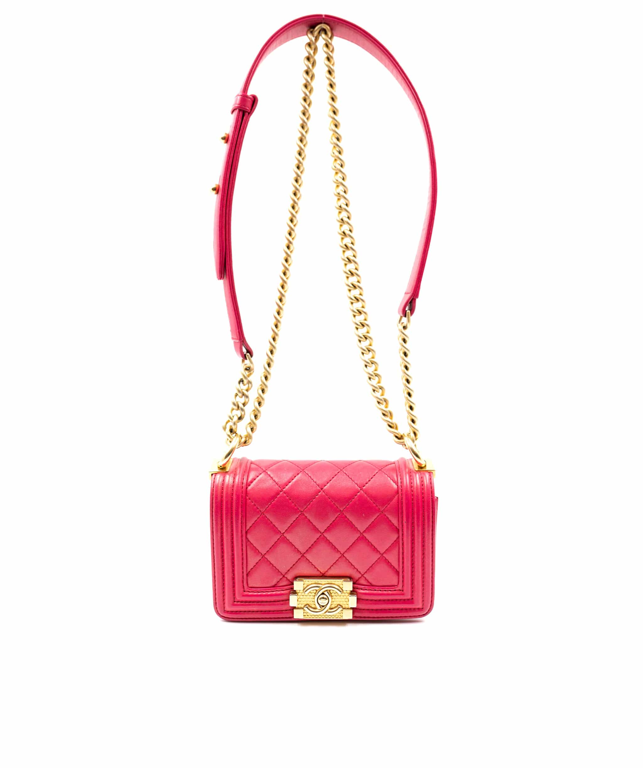 Chanel Chanel Fuschia Pink Mini Boy Shoulder Bag - AWC1302