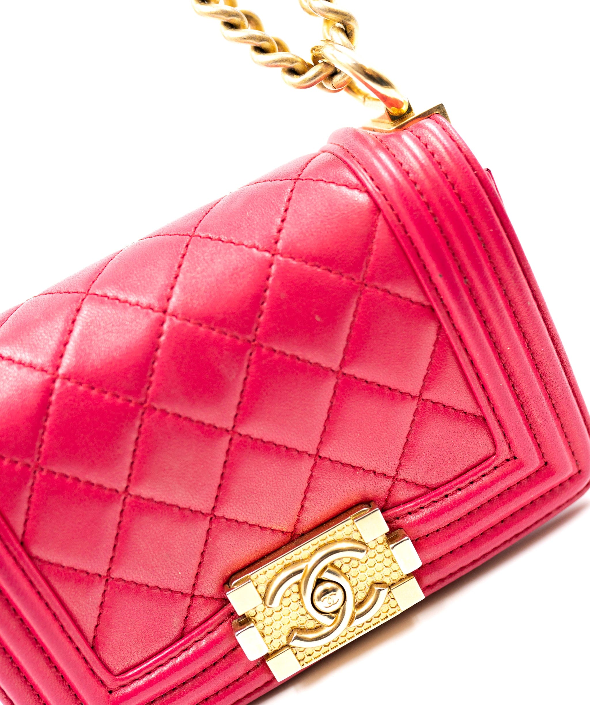 Chanel Chanel Fuschia Pink Mini Boy Shoulder Bag - AWC1302