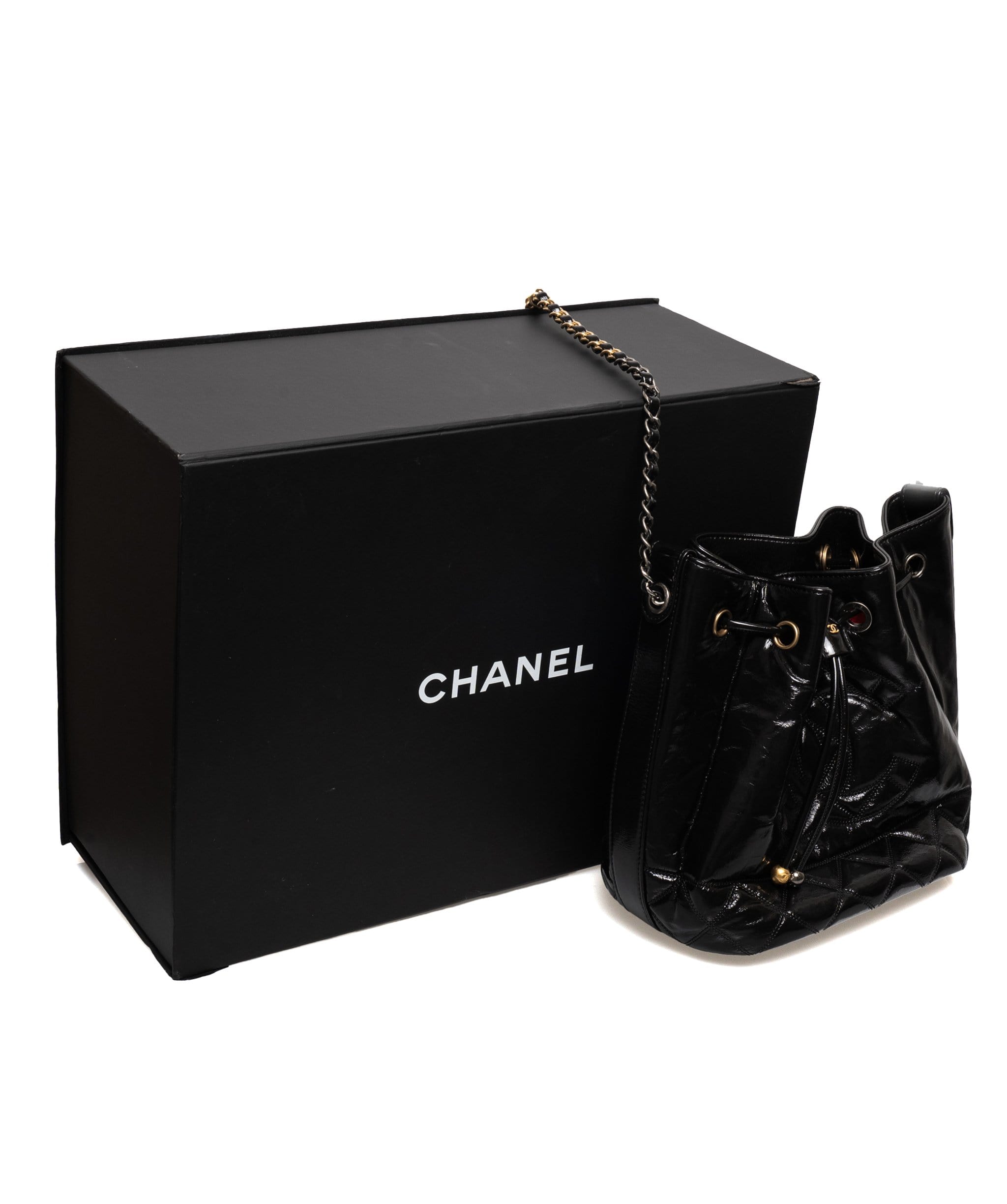 Chanel Chanel Gabrielle Patent Bucket Bag - AWL1442