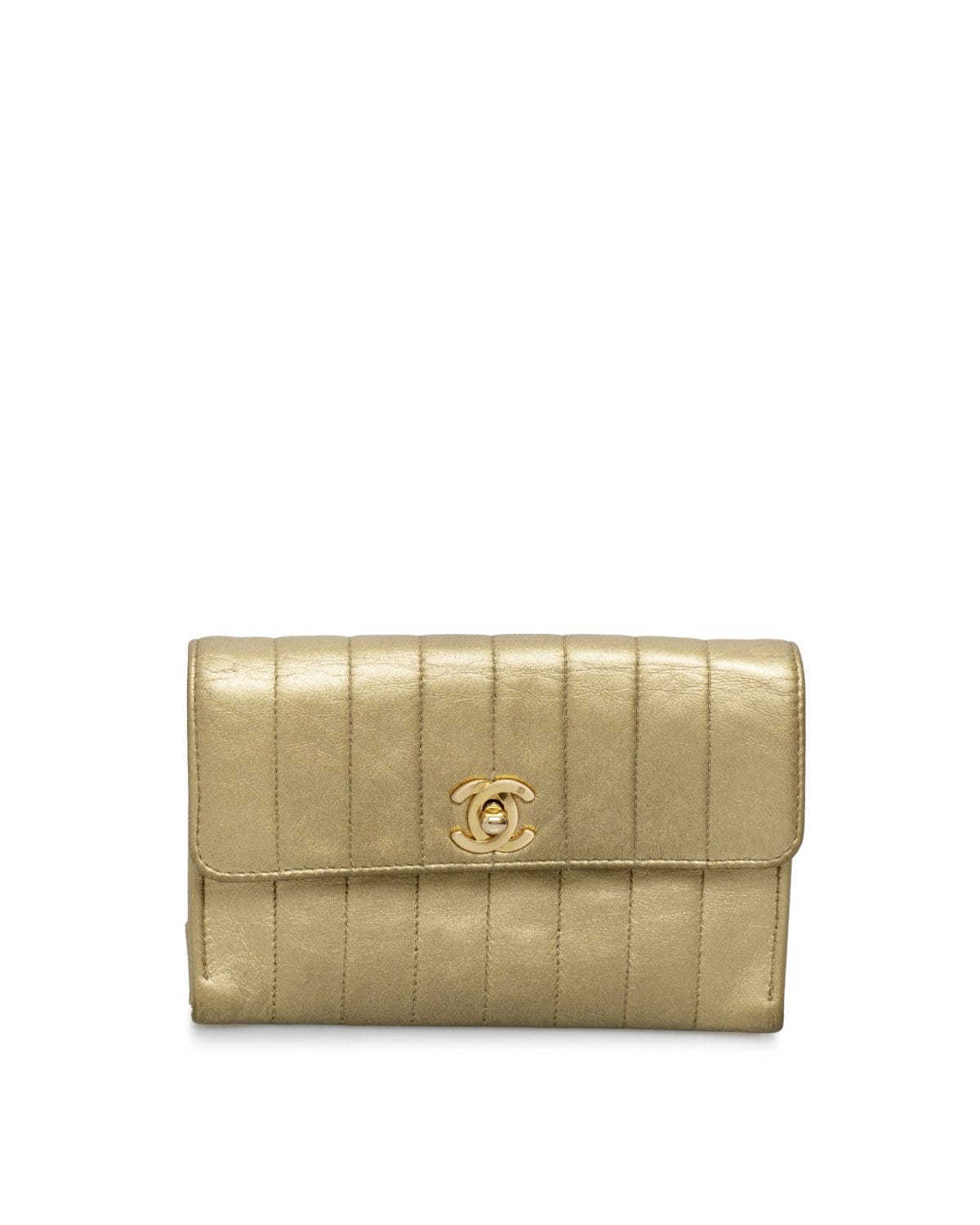 Chanel Chanel Gold Leather Mademoiselle Turnlock Bag - AGL1461