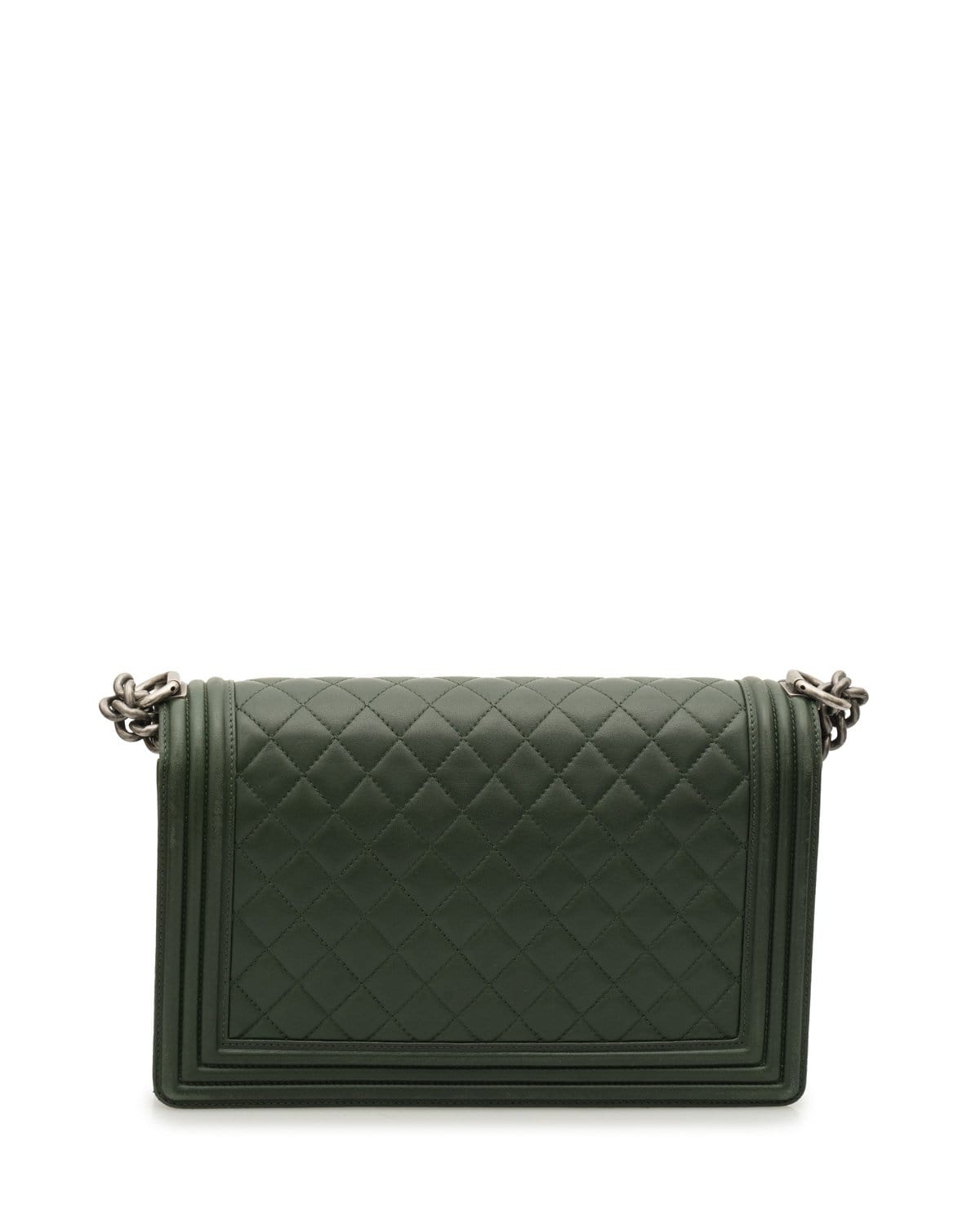 Chanel Chanel Green Lambskin Medium Boy Bag PHW - AGL1495