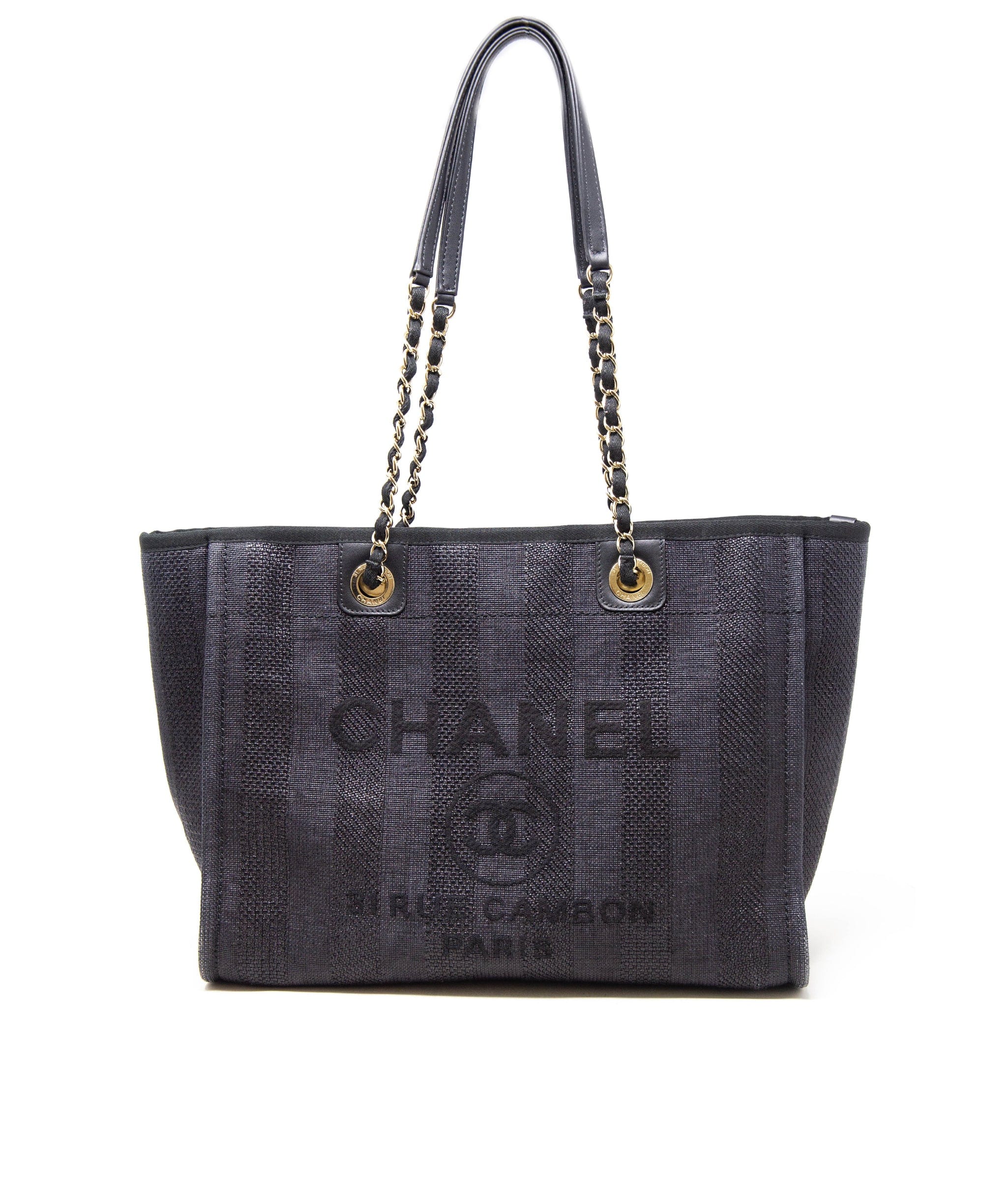 Chanel Chanel Grey Canvas Deauville Tote Bag  - AGL2089