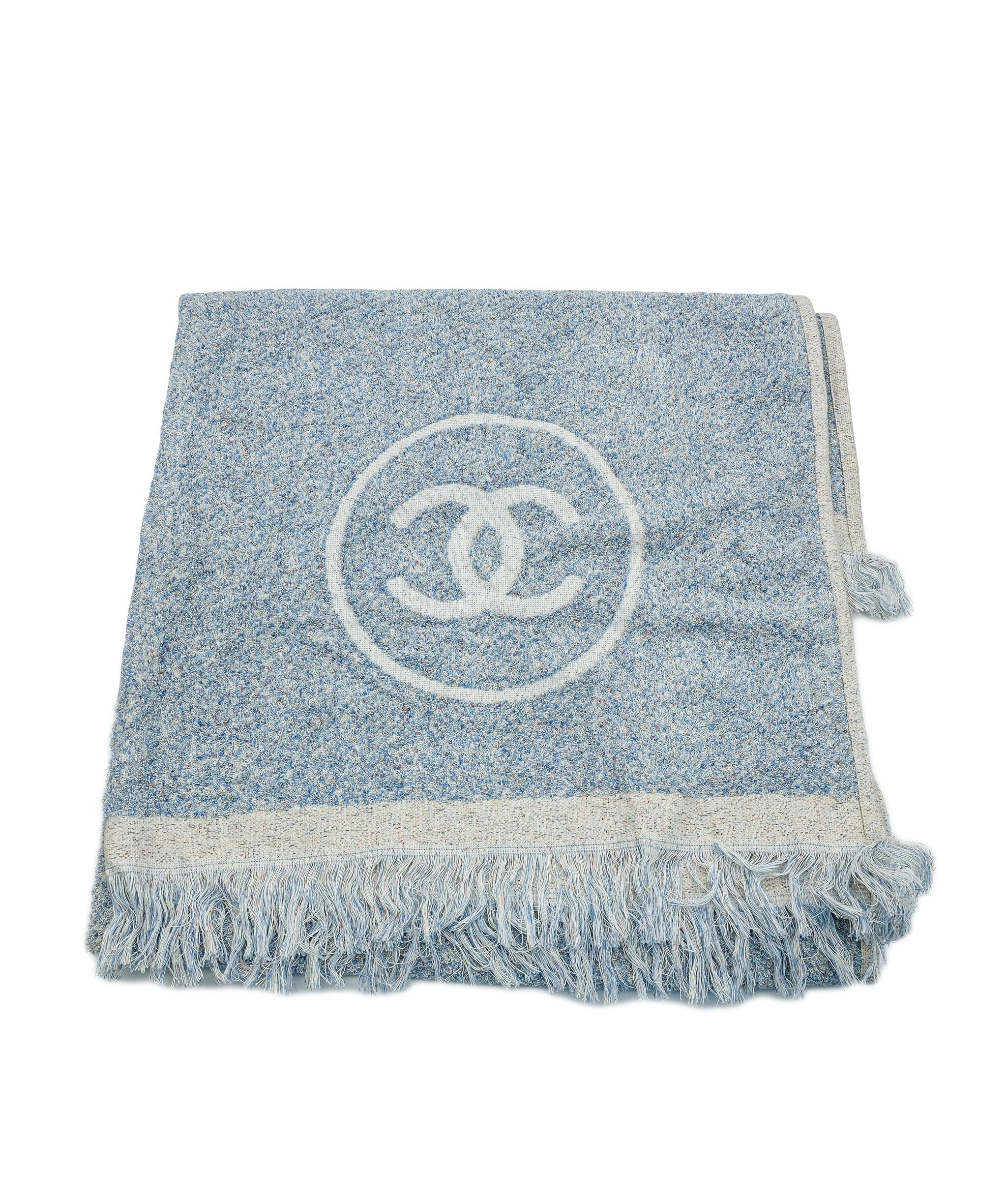 Chanel Chanel Grey CC Toweling Beach Bag And Pouch - AGL2138