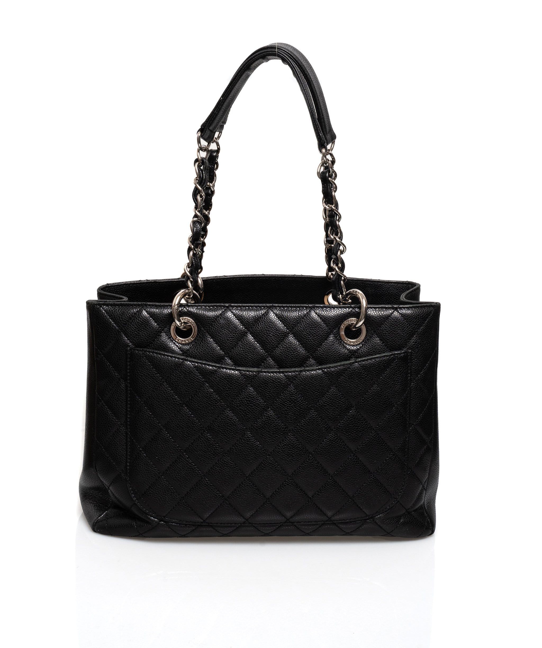 Chanel Chanel GST Bag Black Caviar with Silver Hardware - ASL1416