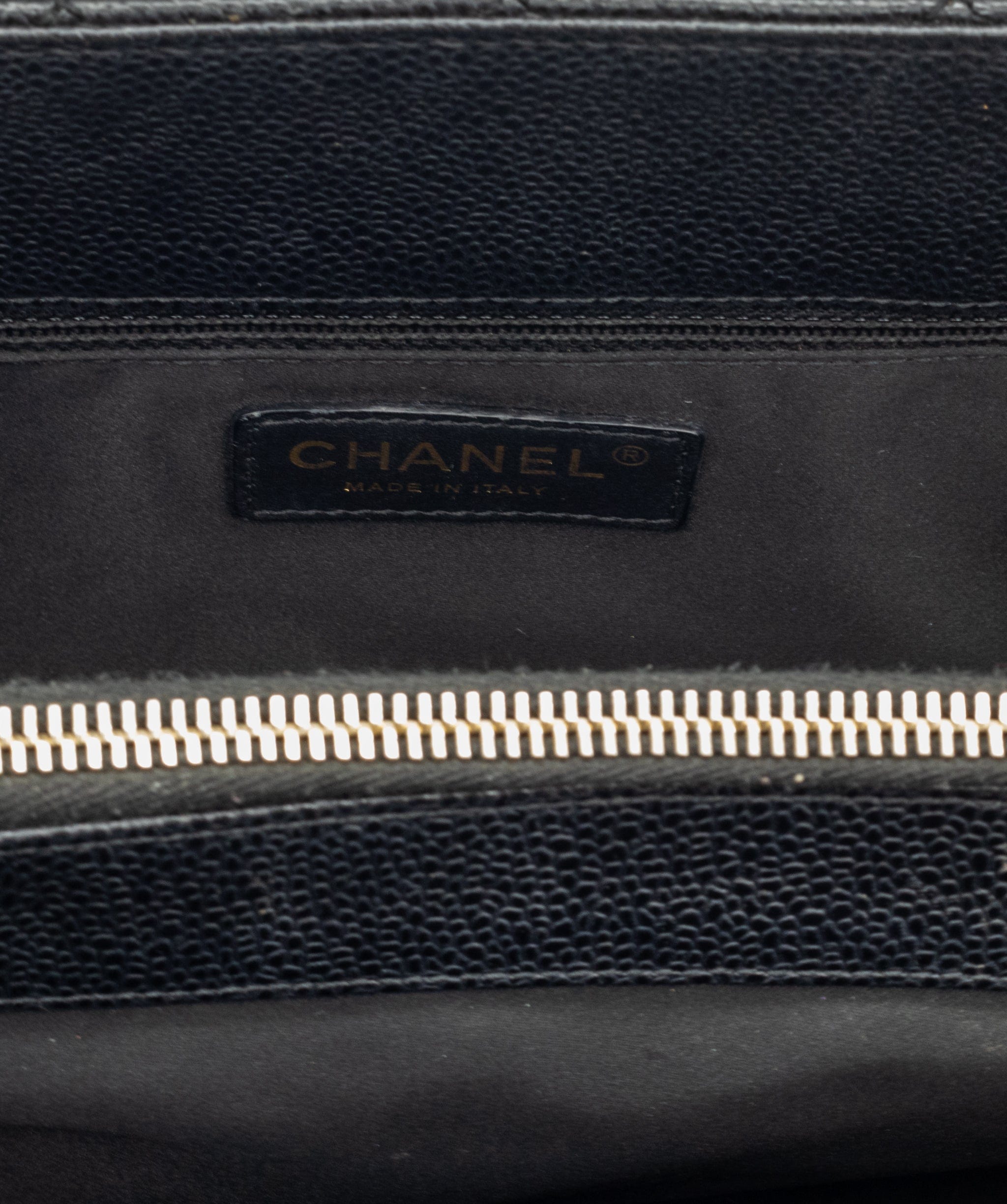 Chanel Chanel GST in black caviar with gold hardware. AJL0014