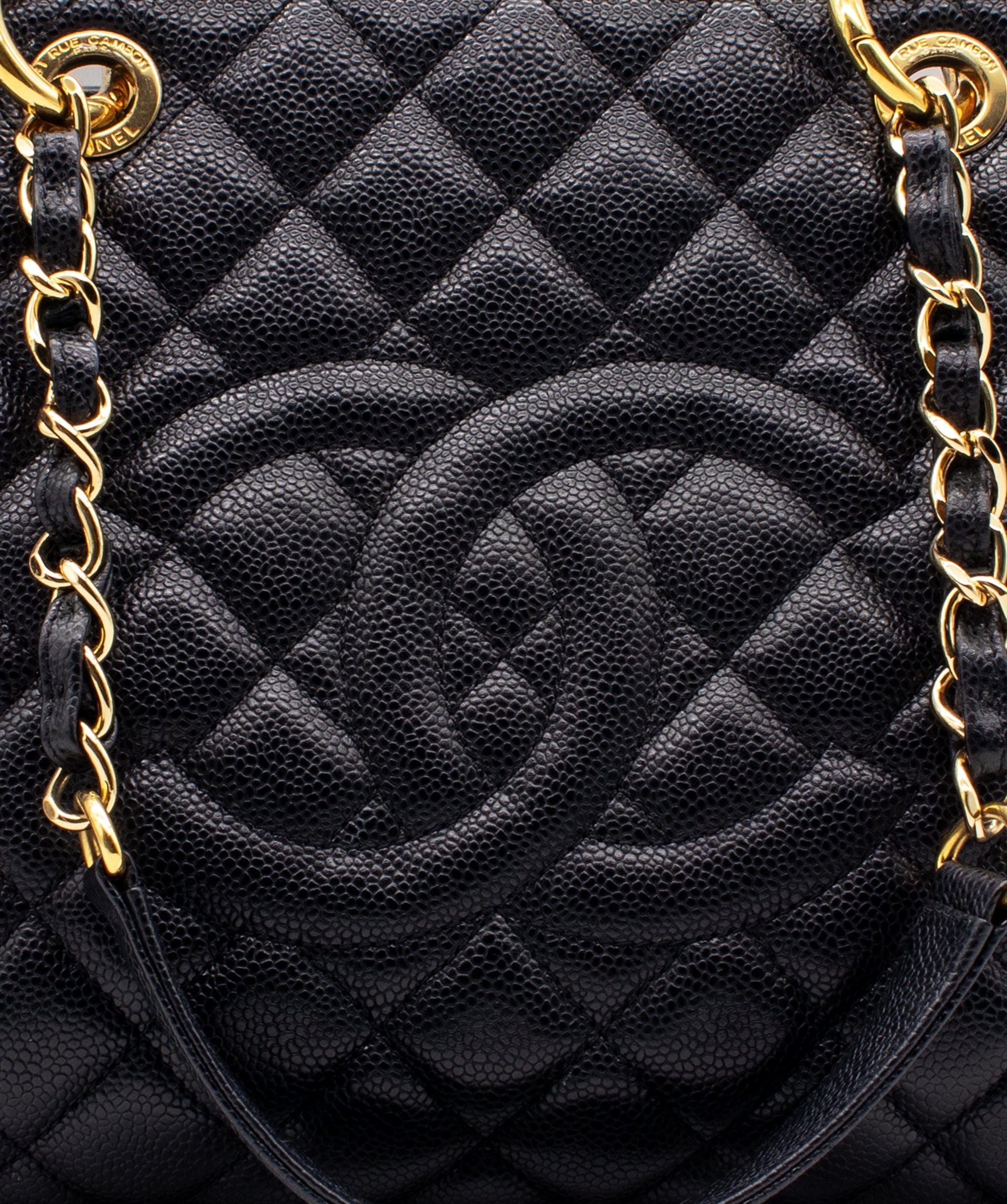 Chanel Chanel GST in black caviar with gold hardware. AJL0014