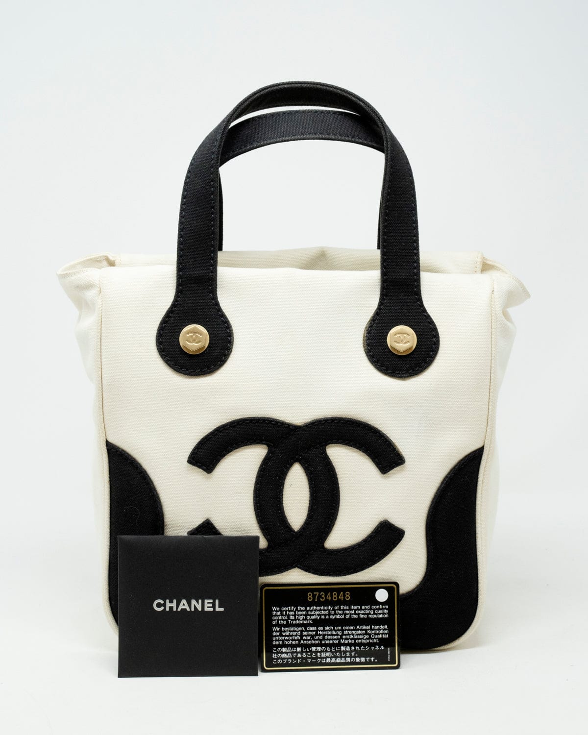 Chanel Chanel Handbag White and Black ASL3171