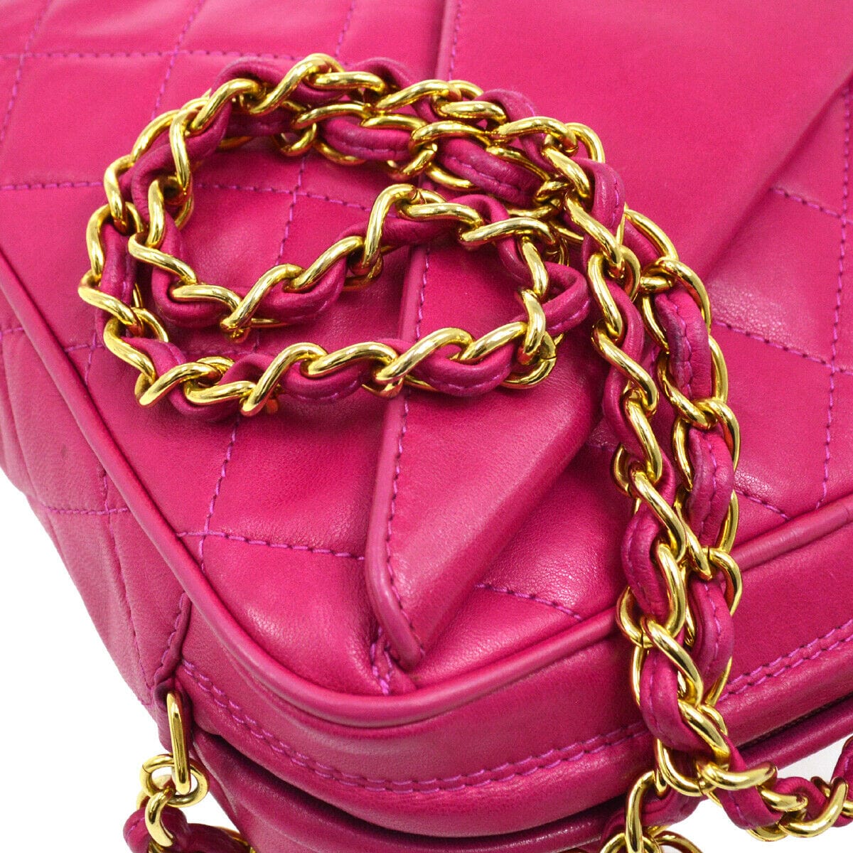 Chanel Chanel hot pink flap camera bag with tassel zip UKL1073