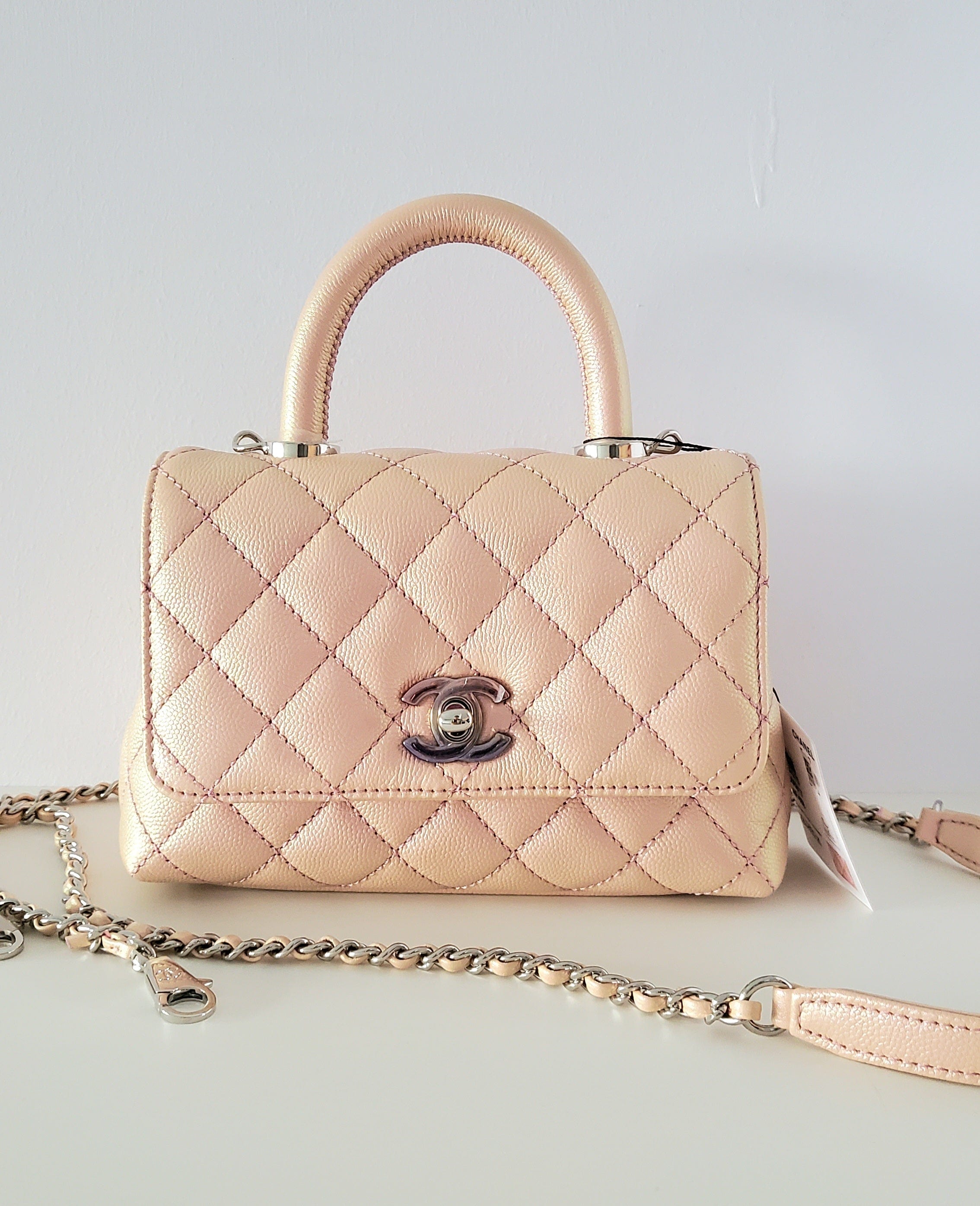 Chanel Chanel Iridescent Pink Mini Coco Handle SYC1016