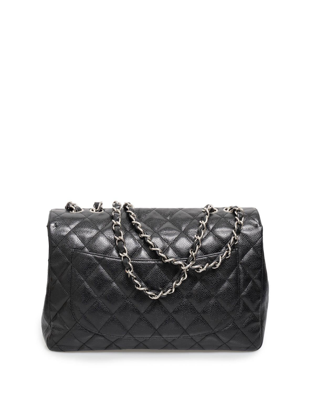 Chanel Chanel Jumbo Caviar Silver Hardware Single Flap - ADL1528