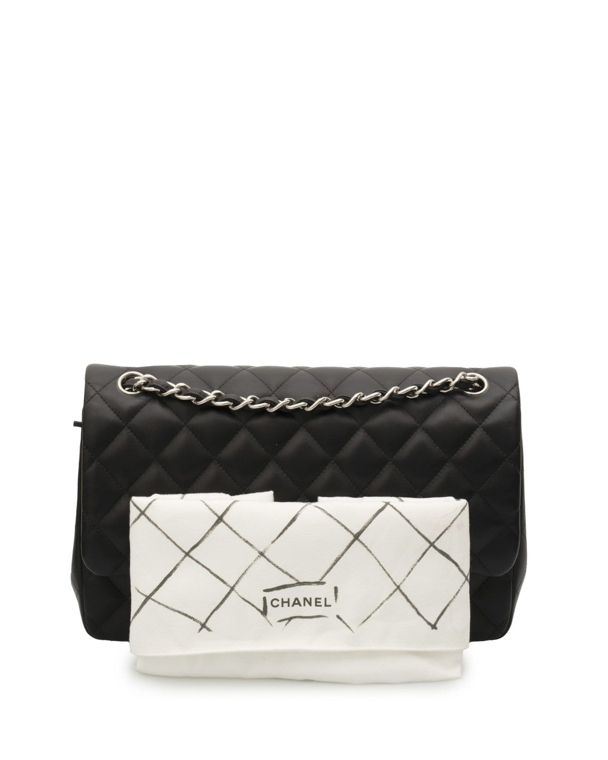 Chanel Chanel Jumbo Double Flap Bag  with Silver Hardware - ADL1686