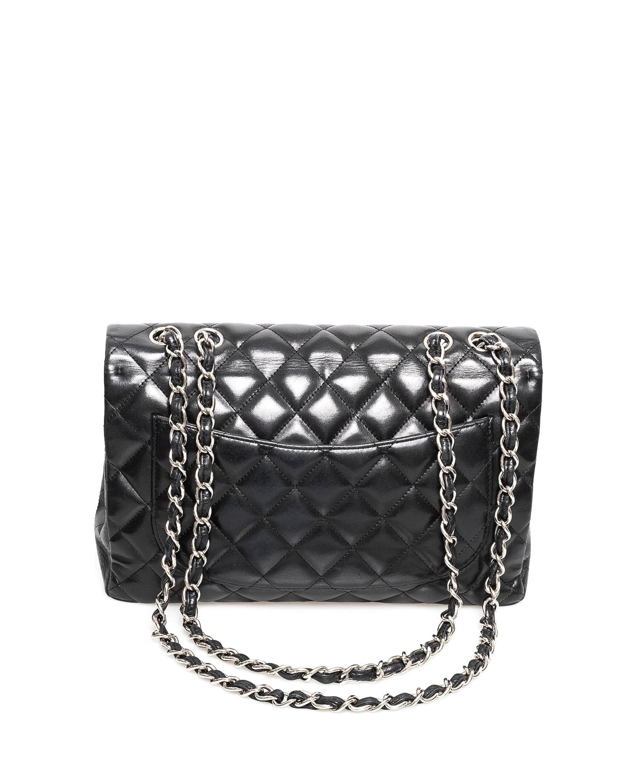 Chanel Chanel Jumbo Silver Chain Lambskin Classic Flap Bag NW3444