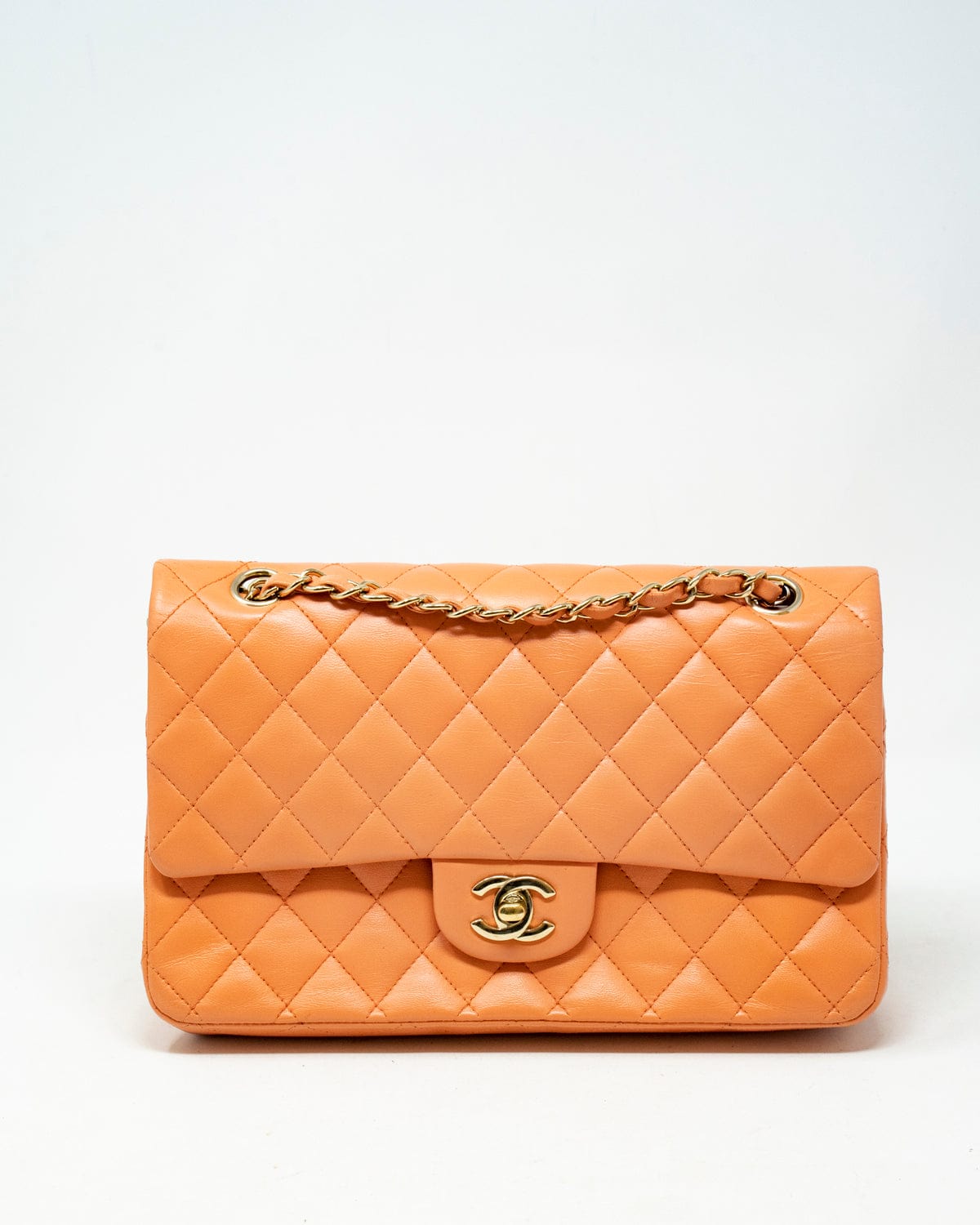 Chanel Chanel Lambskin 10 inch Salmon Flap Bag - ADL1979