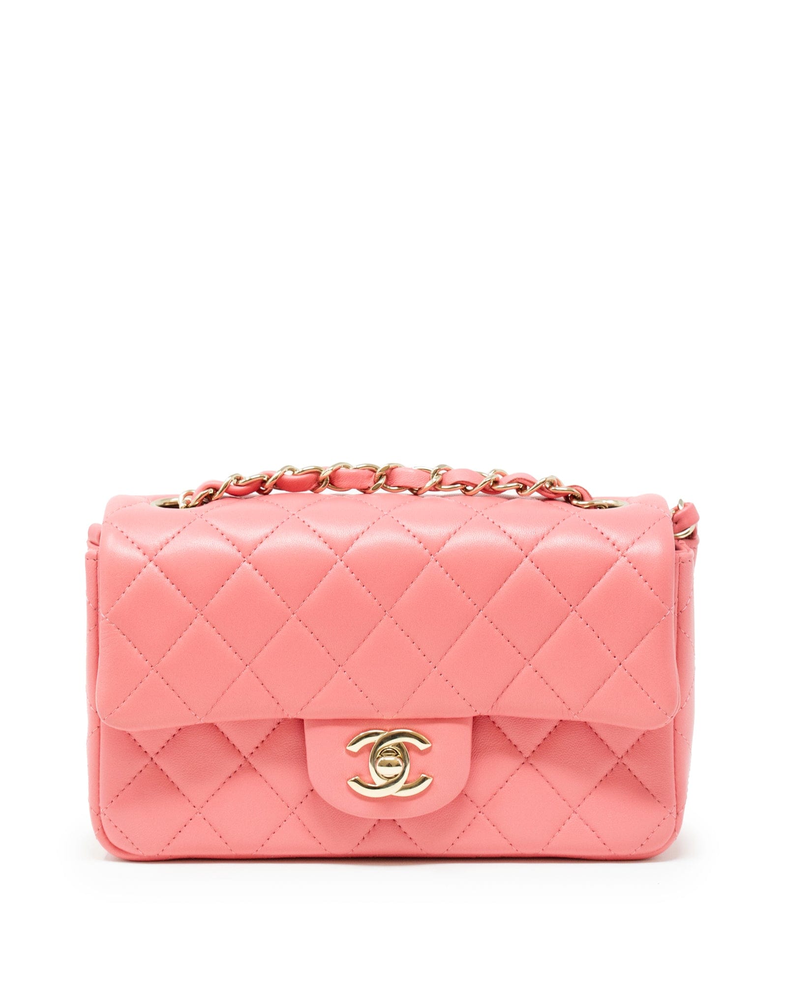 Chanel Chanel Lambskin mini flap bag Pink  ADL2091