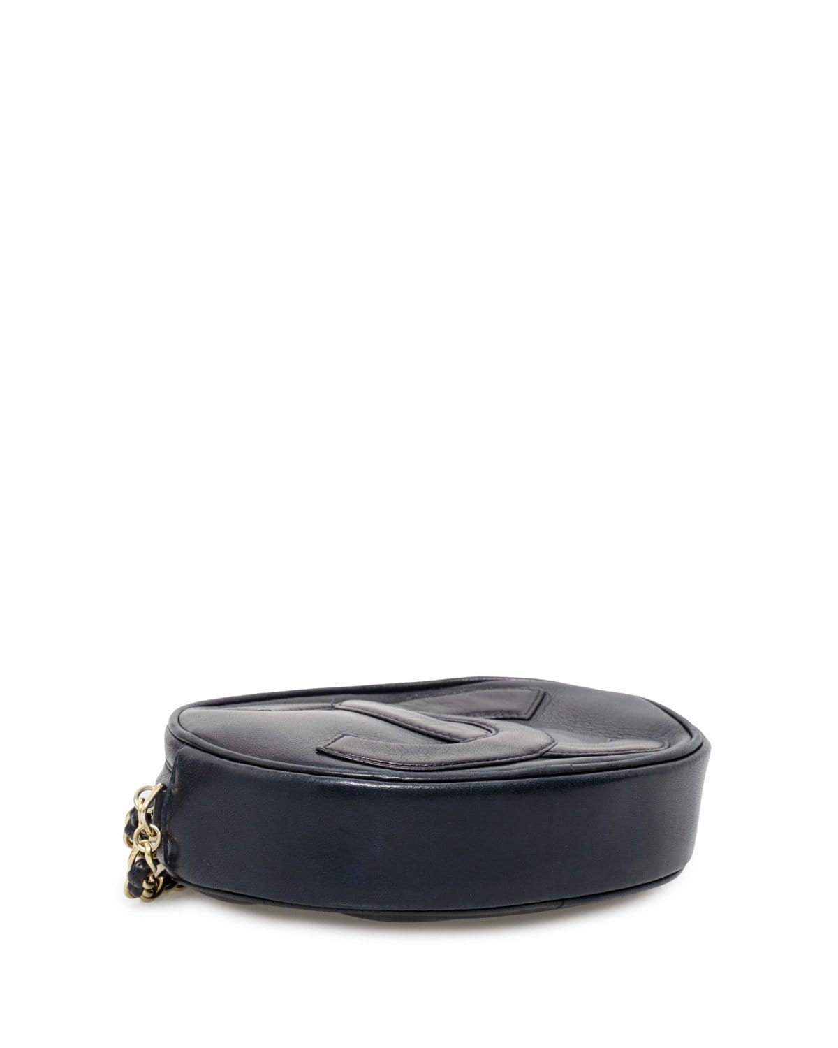 Chanel Chanel Lambskin Navy CC Round Crossbody Bag - AGL1457