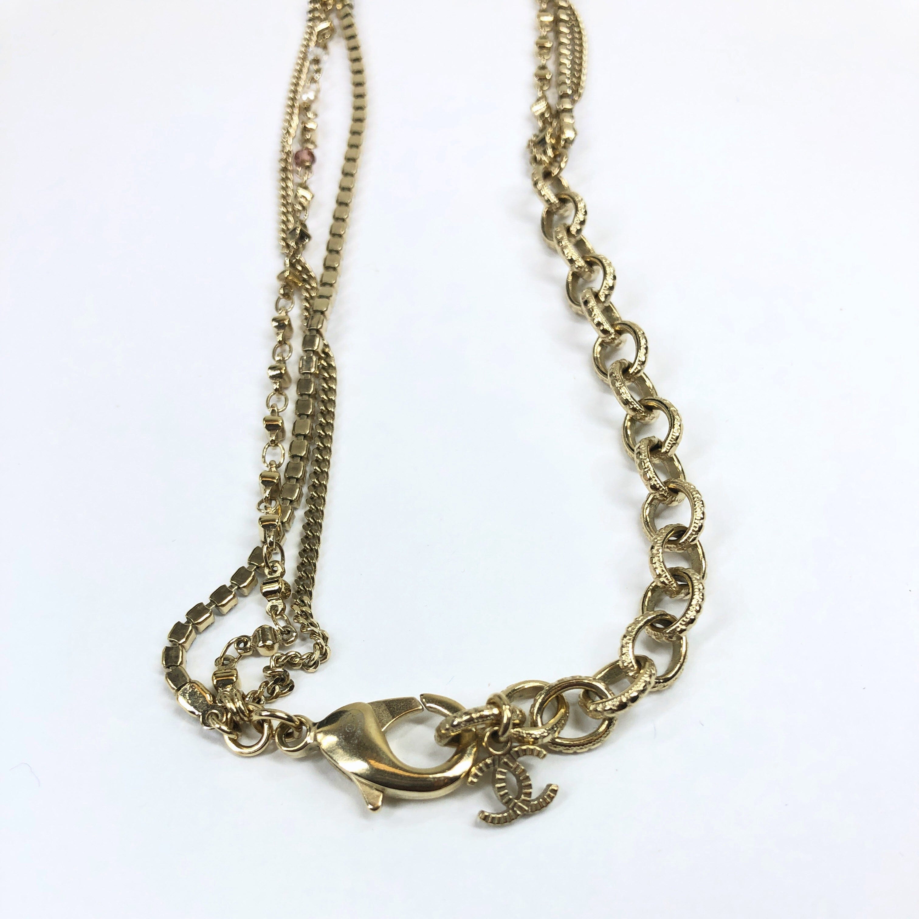 Chanel Chanel Layered Champagne Gold Necklace  PXL2486