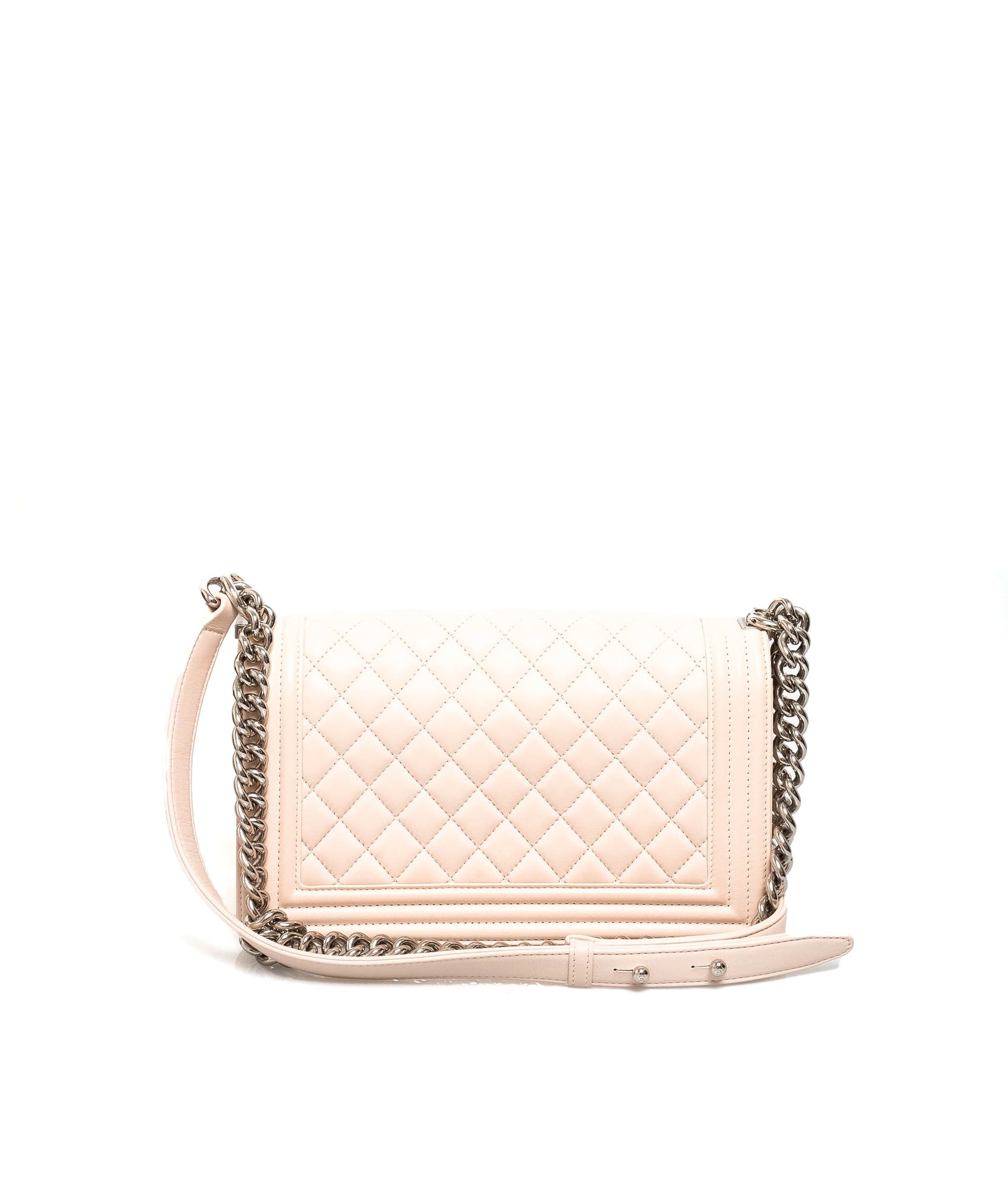 Chanel Chanel Le Boy Medium Bag Pink Beige with Silver Hardware - ASL1717