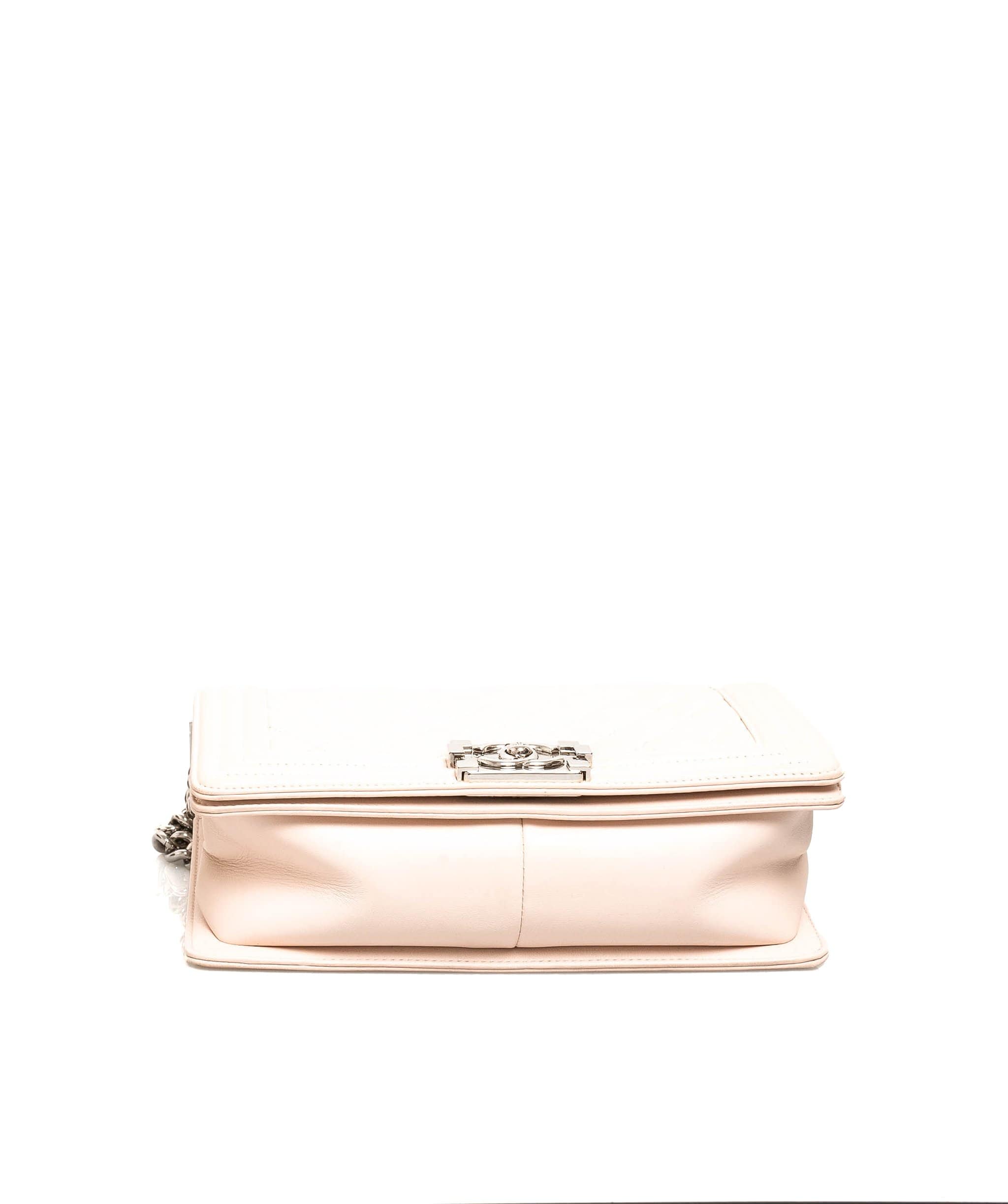 Chanel Chanel Le Boy Medium Bag Pink Beige with Silver Hardware - ASL1717