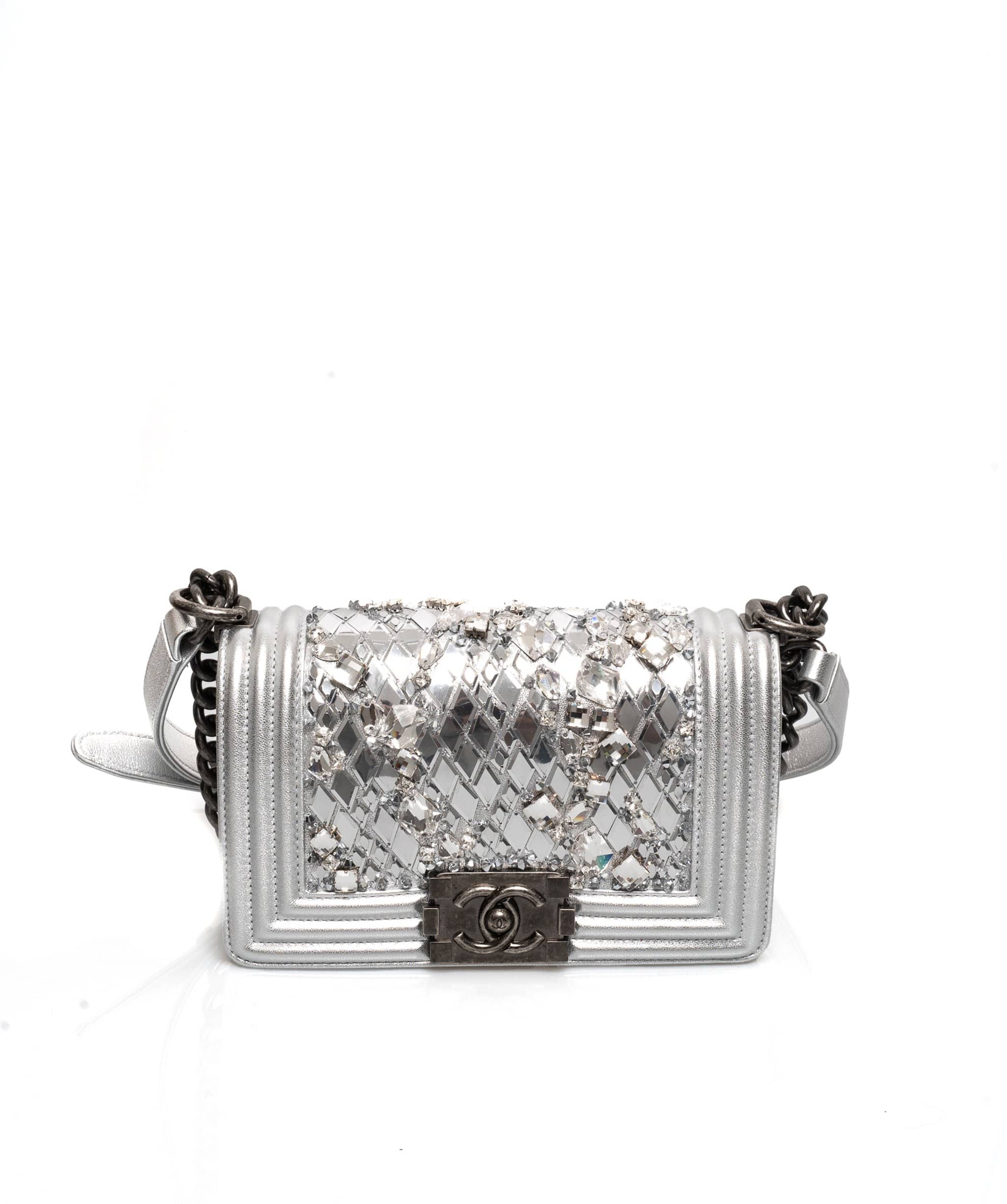 Chanel Chanel Limited Edition Embellished Silver Boy Bag