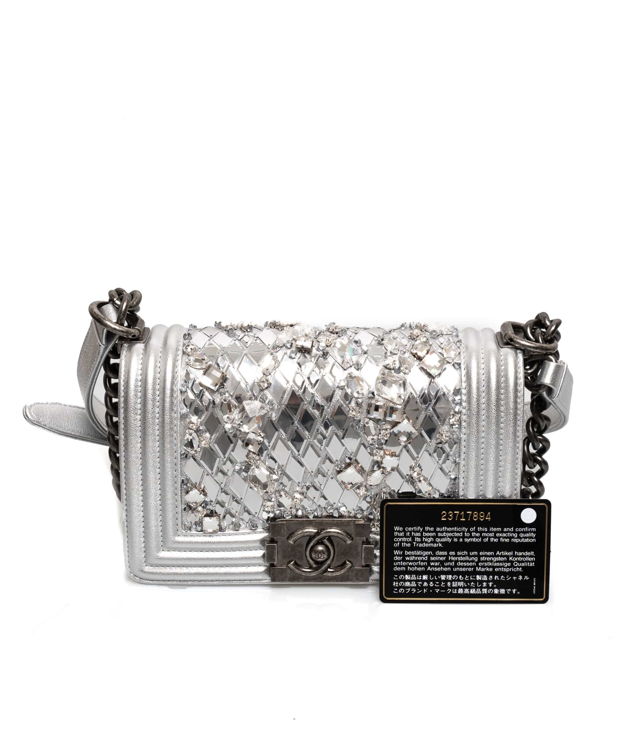 Chanel Chanel Limited Edition Embellished Silver Boy Bag