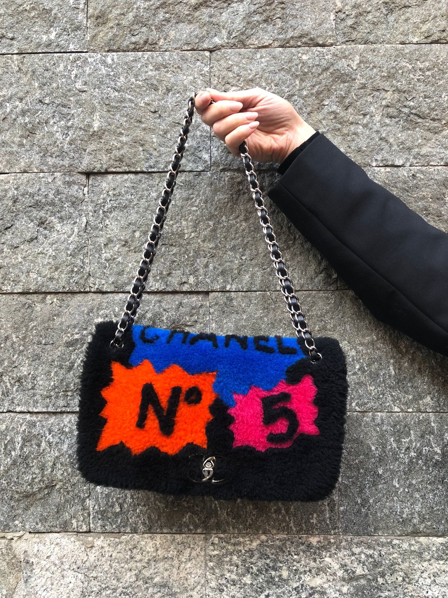 Chanel Chanel Limited Edition Pop Art Shearling Flap Bag - AWL2830