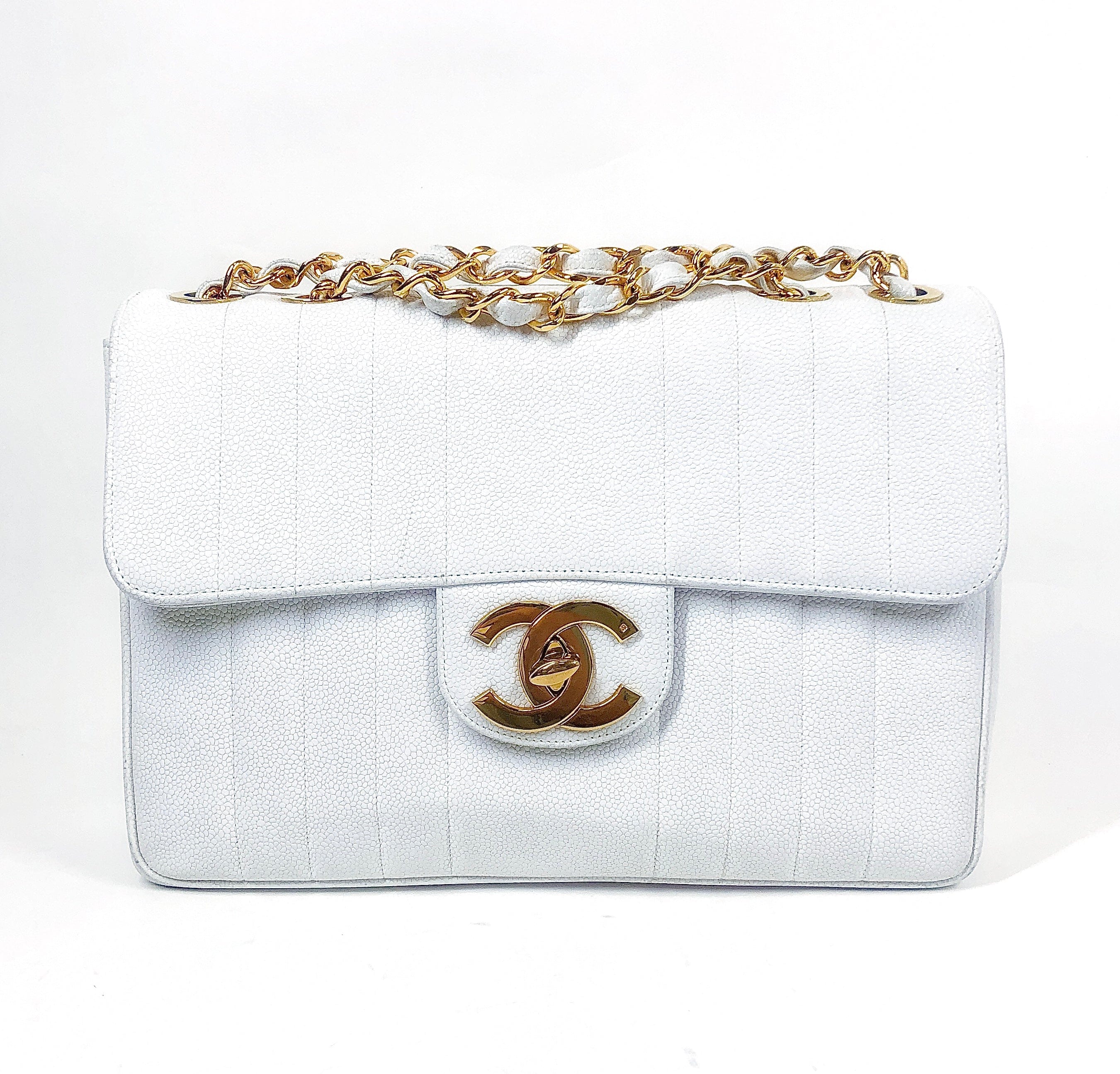 Chanel Chanel Mademoiselle Large vertical flap bag White caviar PXL1057