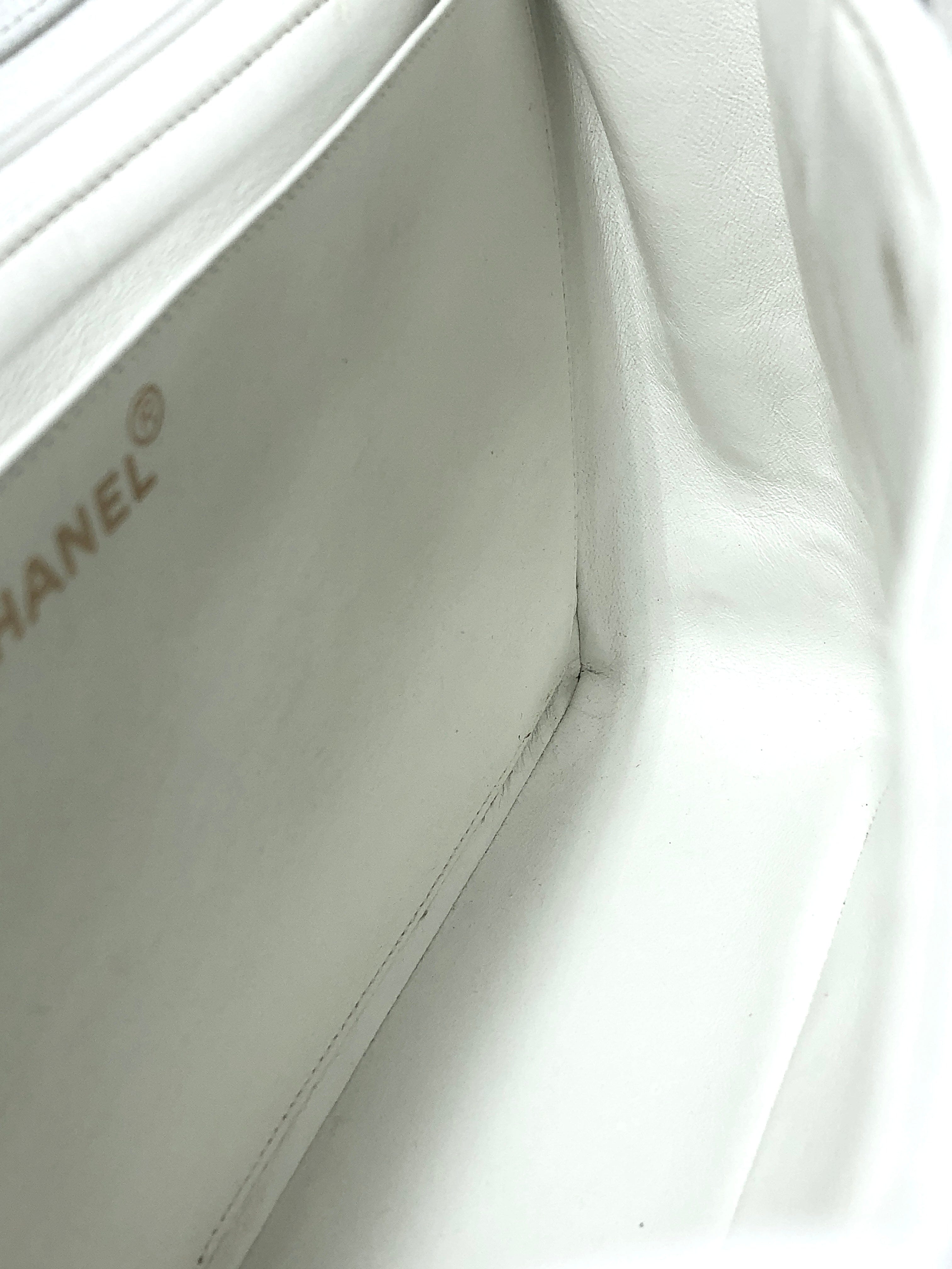 Chanel Chanel Mademoiselle Large vertical flap bag White caviar PXL1057