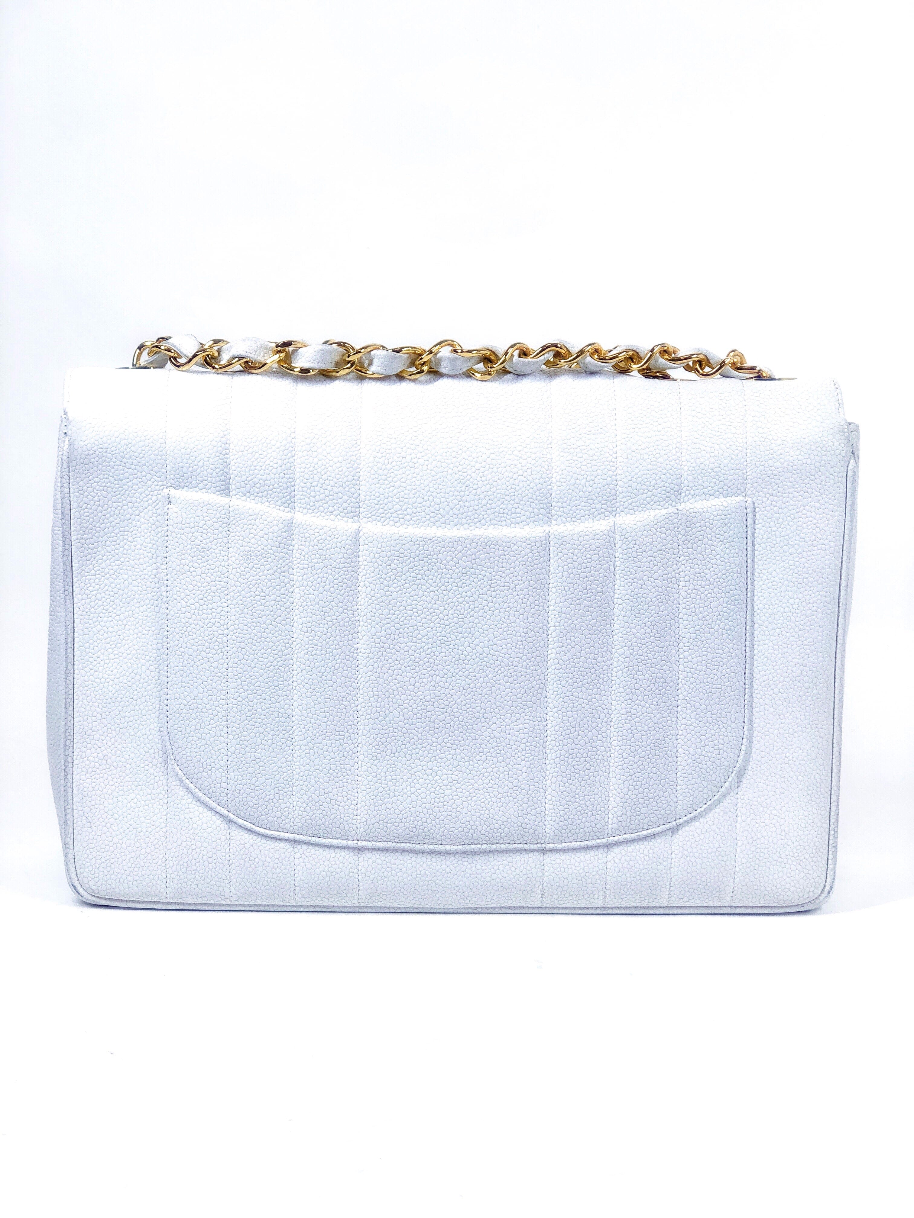 Chanel Chanel Mademoiselle Large vertical flap bag White caviar PXL1057